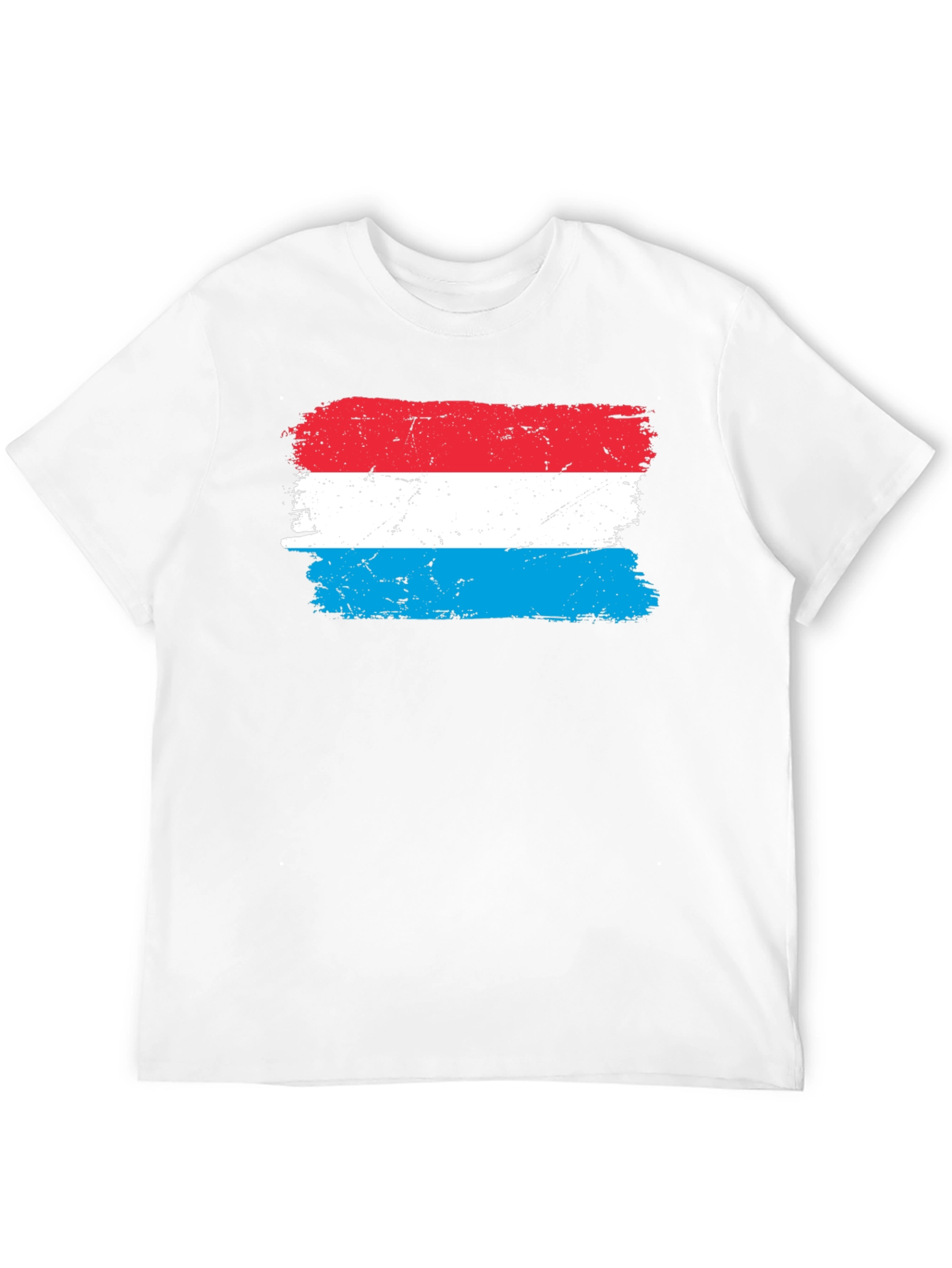 Luxembourg Flag T-Shirt - Distressed Design