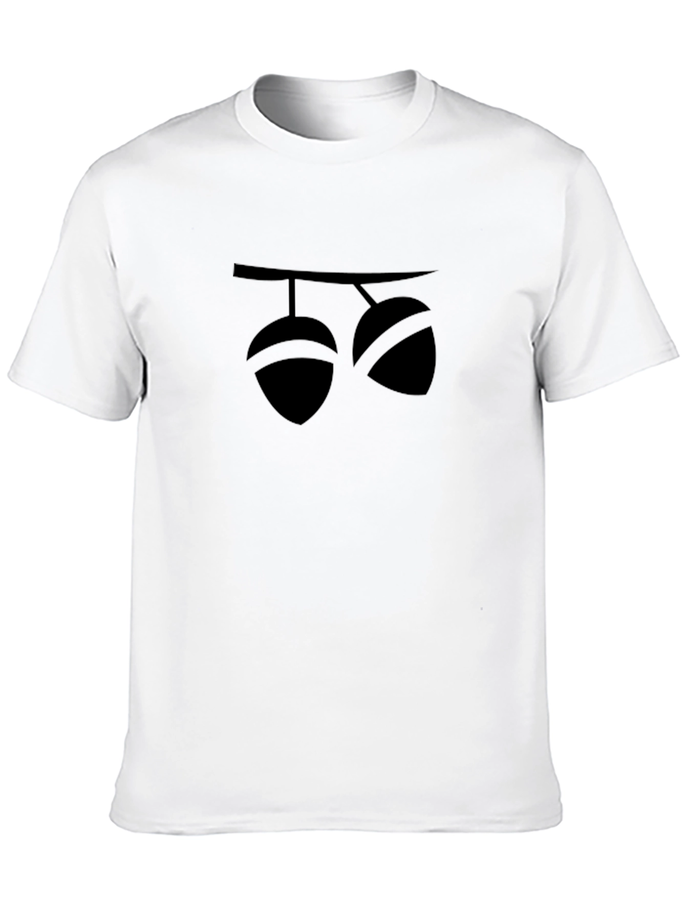 Acorn Graphic Black T-Shirt Modern Style