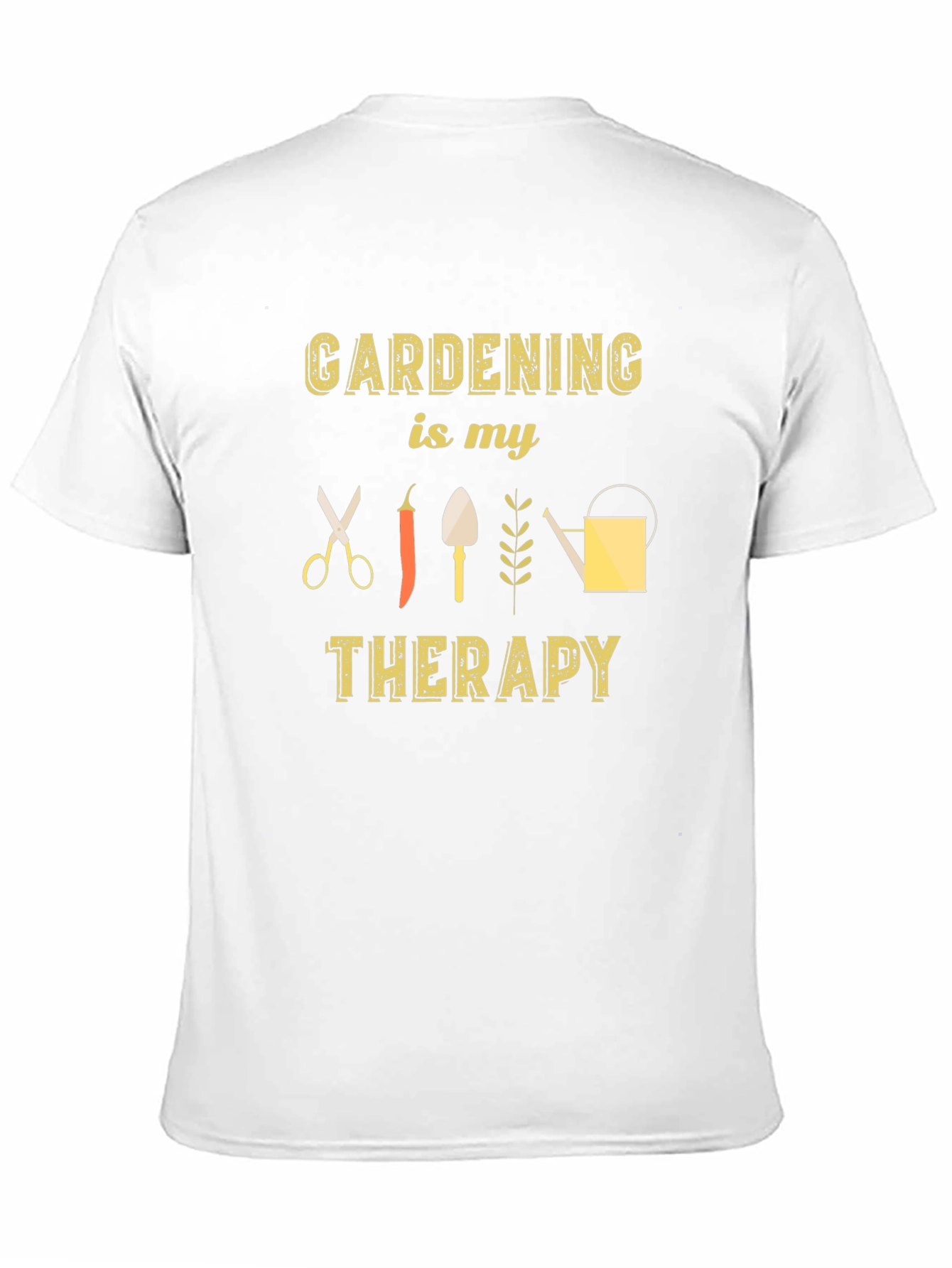 Gardening Therapy T-Shirt - Black Cotton Tee