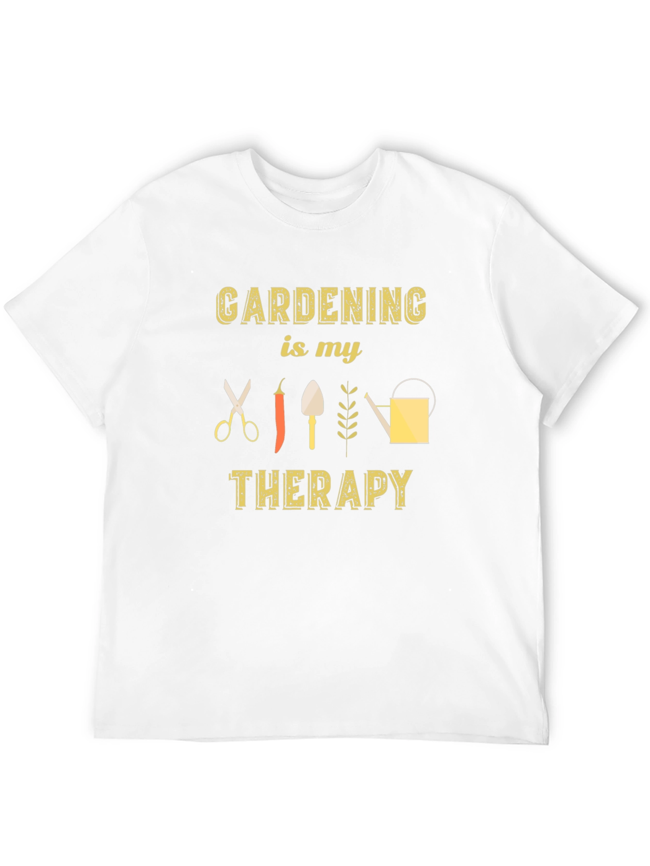 Gardening Therapy T-Shirt - Black Cotton Tee