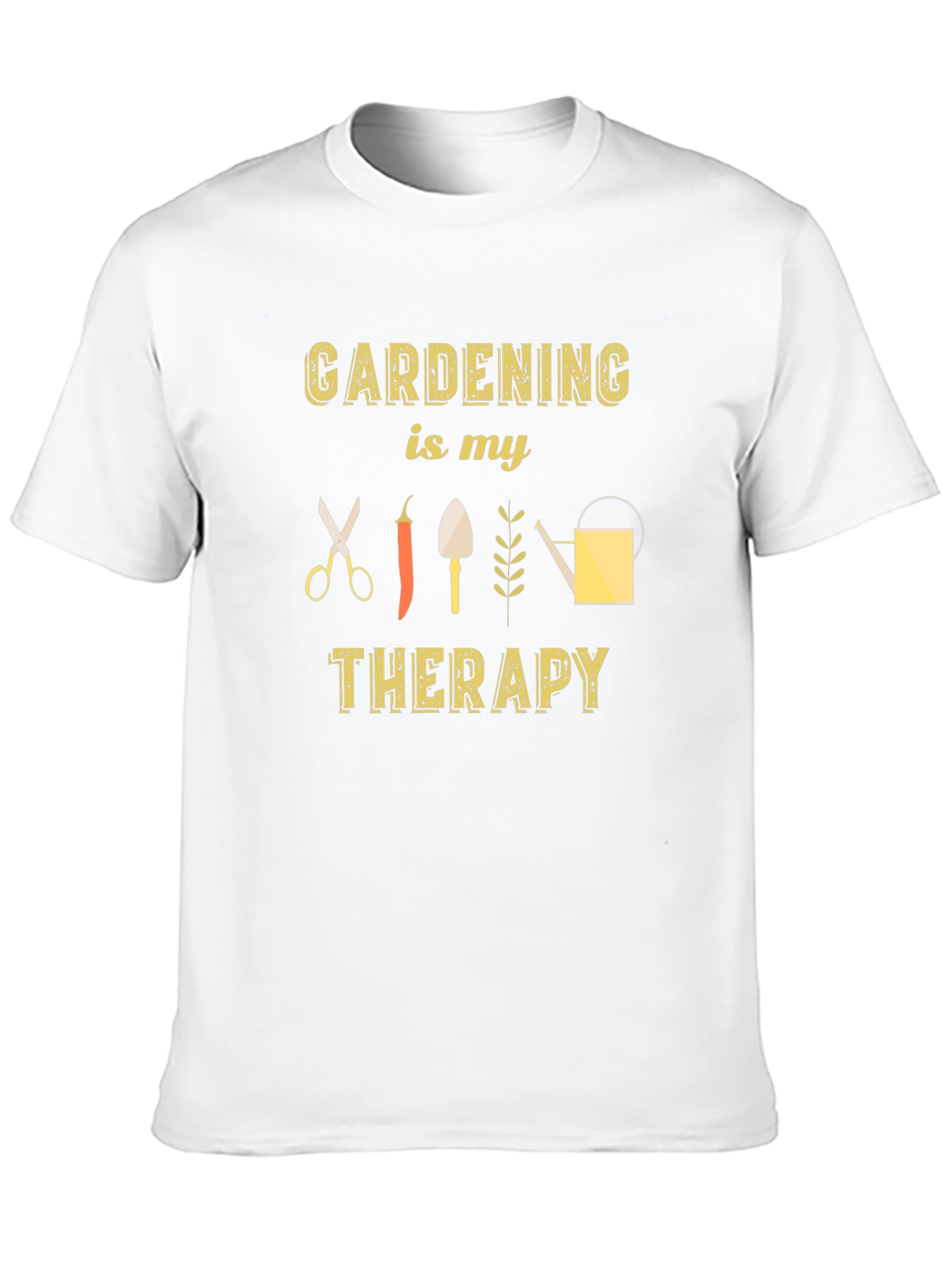 Gardening Therapy T-Shirt - Black Cotton Tee