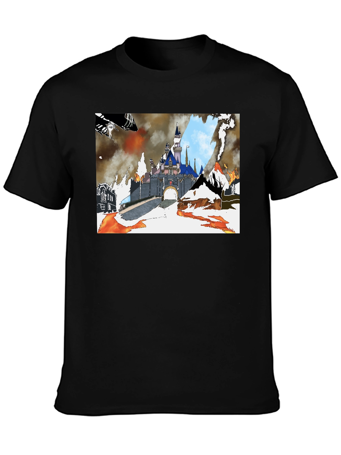 Apocalyptic Castle Graphic Tee - Black