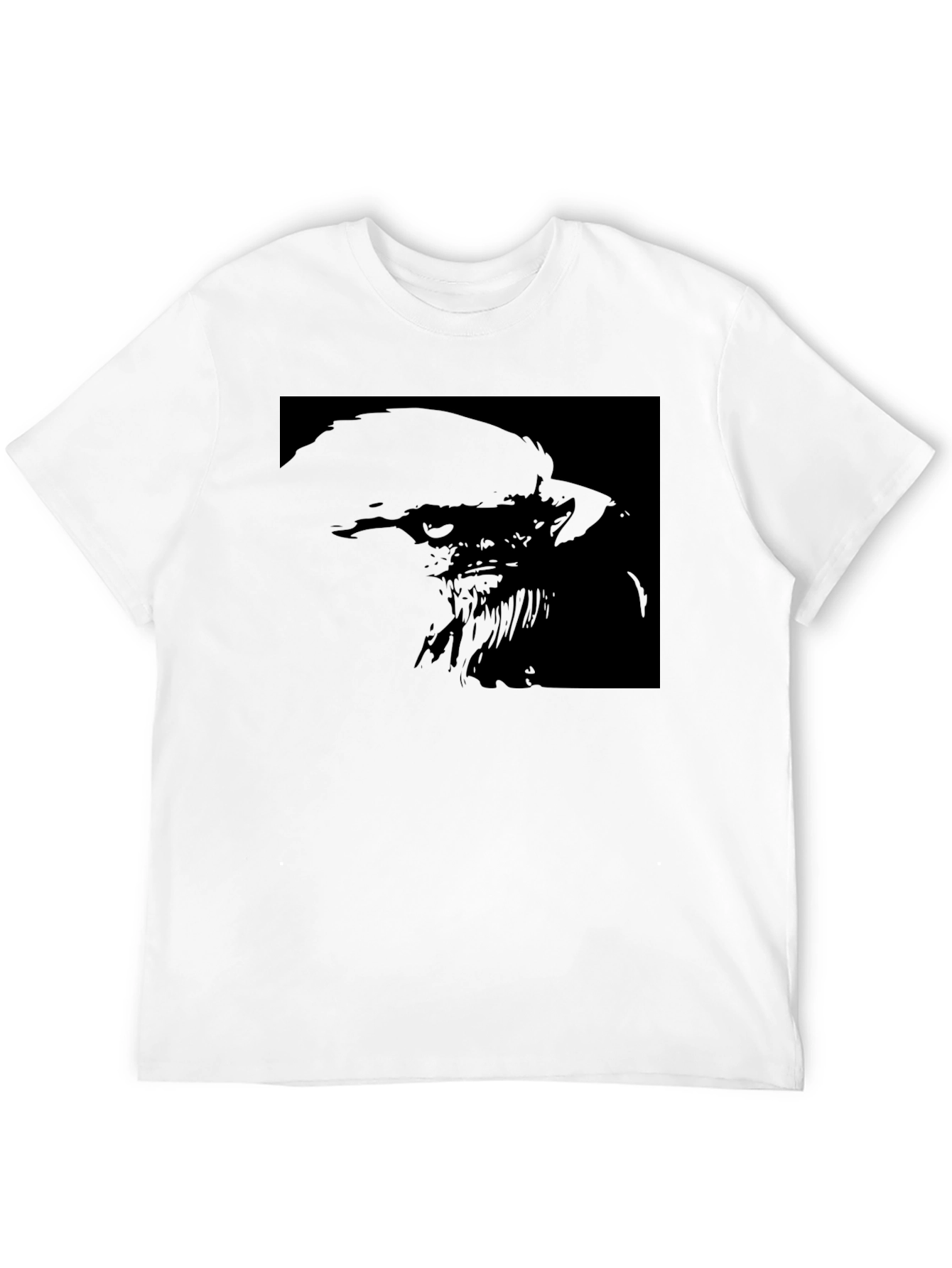 Mens Black Graphic Tee - Dark Design
