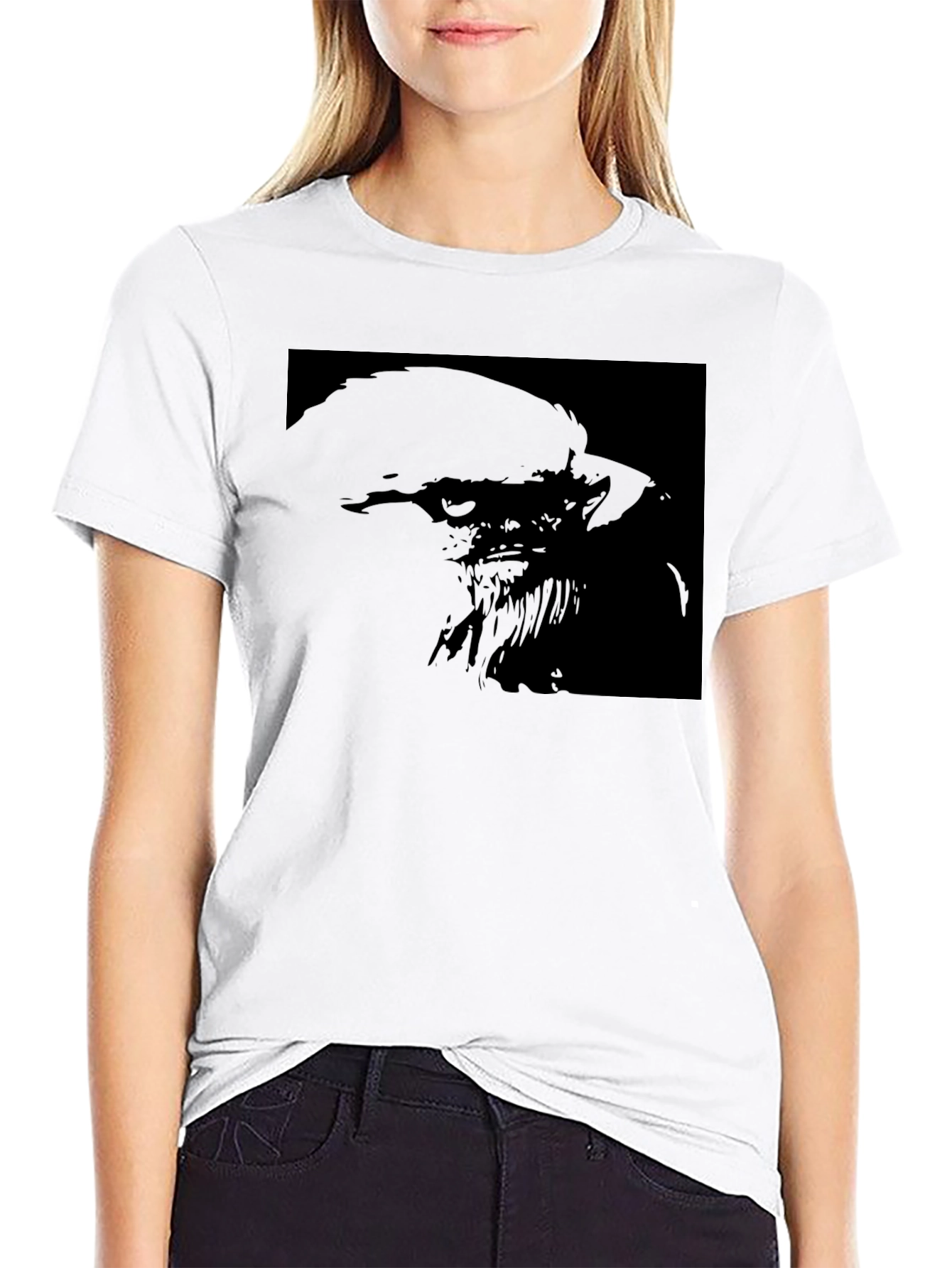 Mens Black Graphic Tee - Dark Design