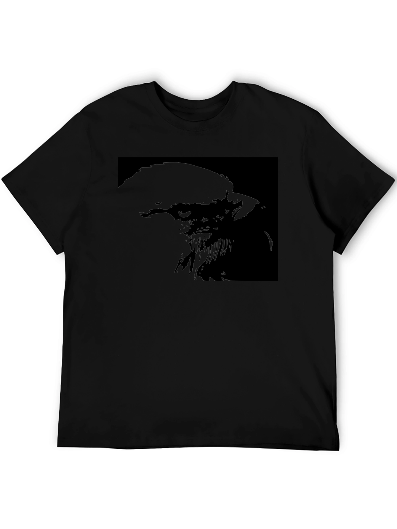 Mens Black Graphic Tee - Dark Design