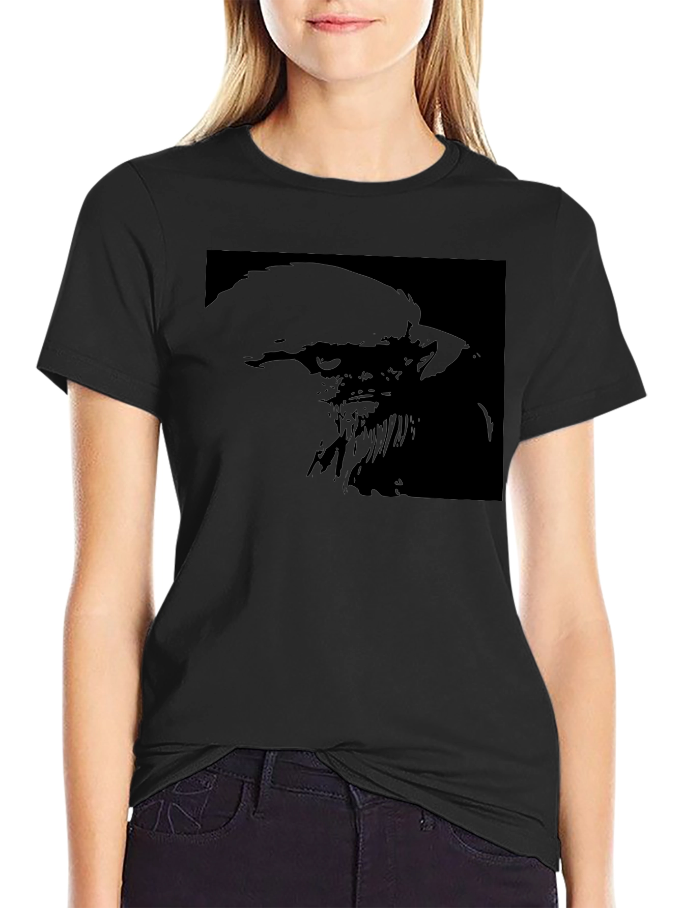 Mens Black Graphic Tee - Dark Design
