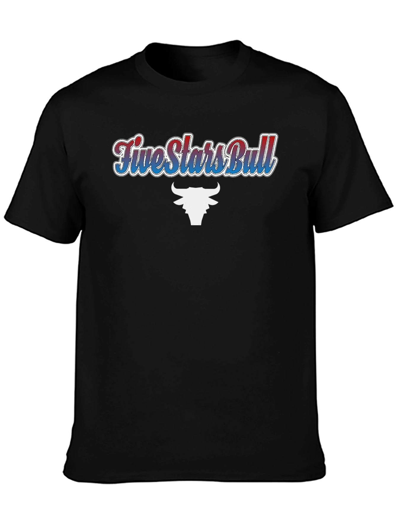 Five Stars Bull Black T-Shirt