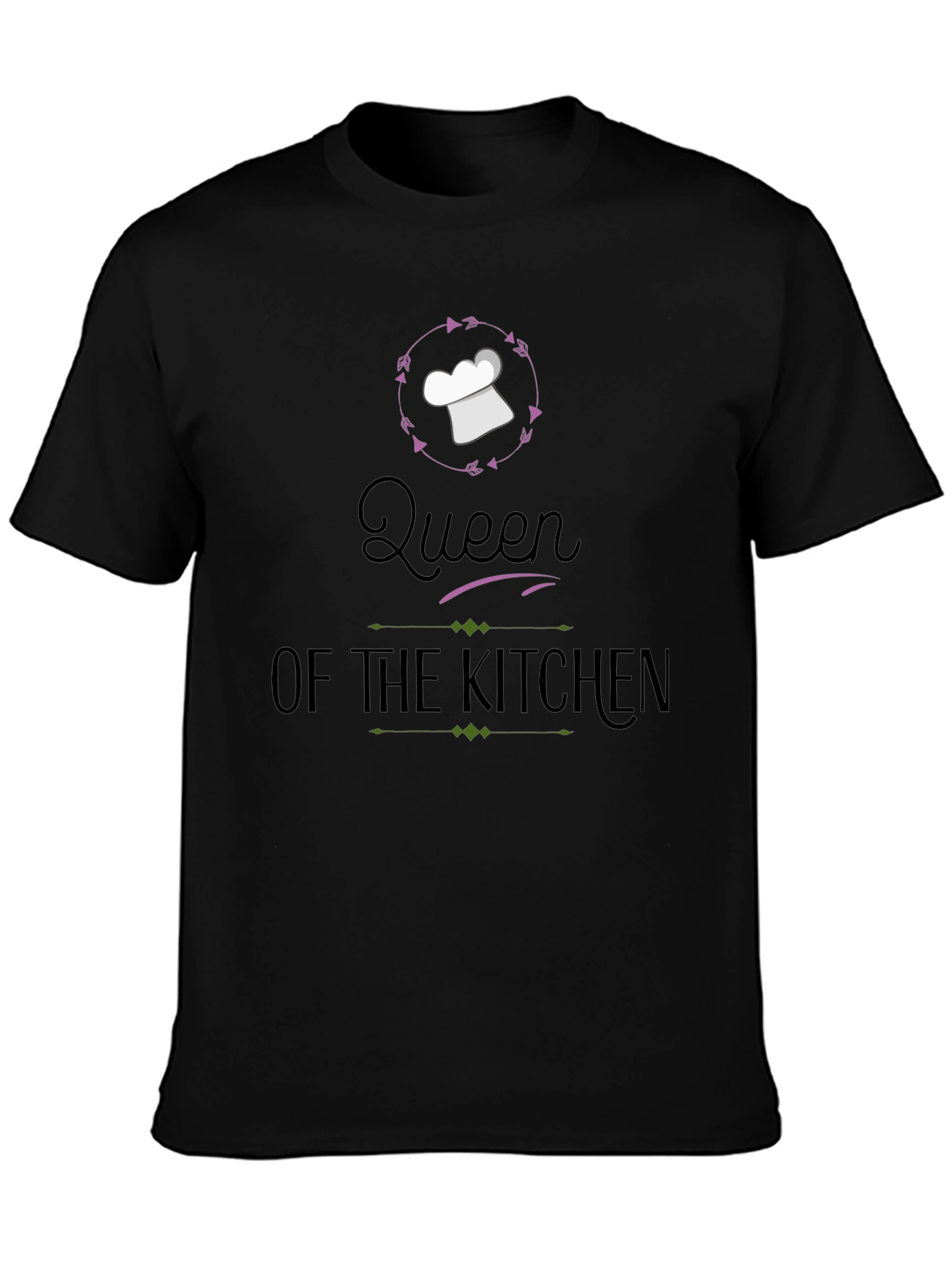 Queen of the Kitchen Black T-Shirt