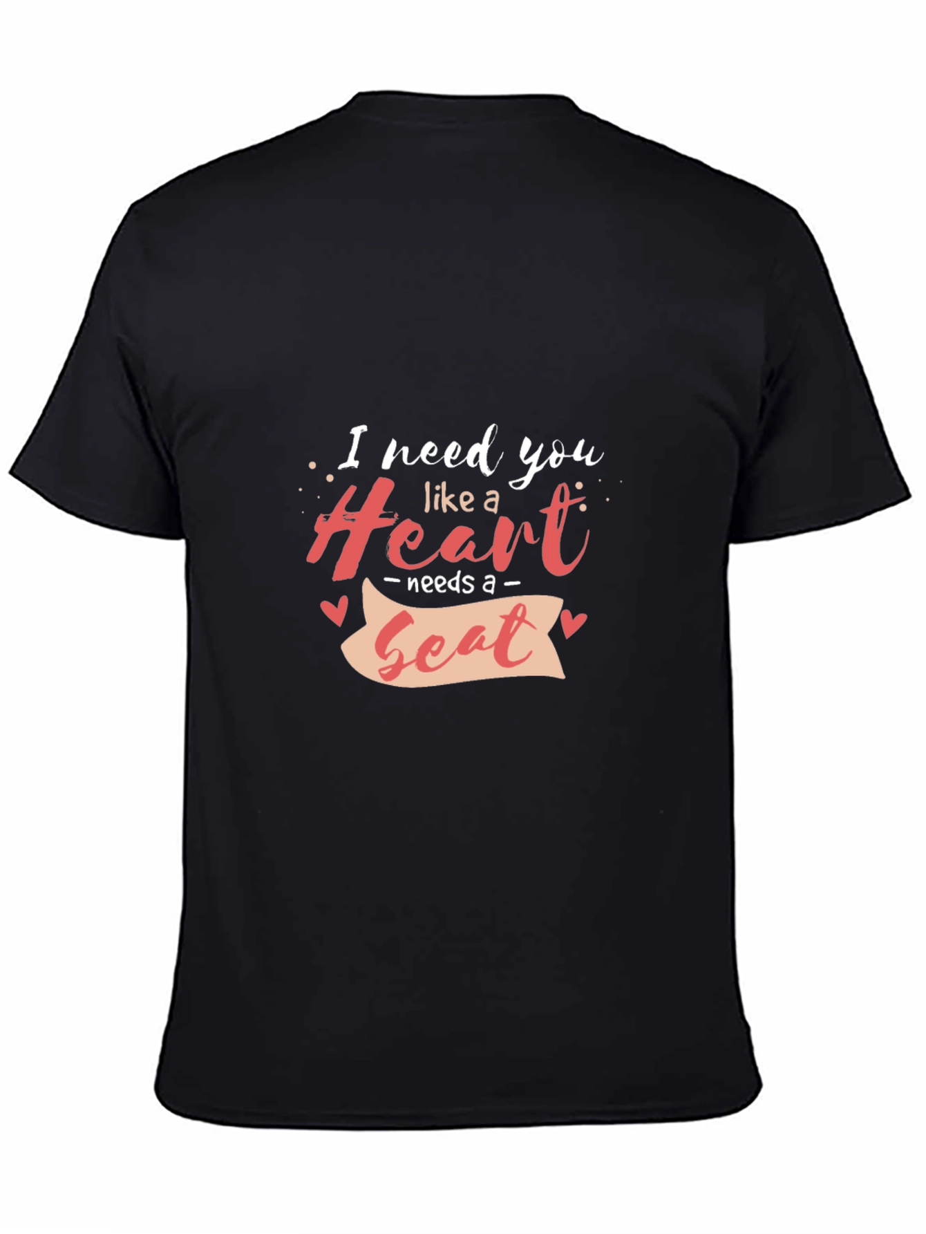 Heart Needs a Beat Black Graphic Tee