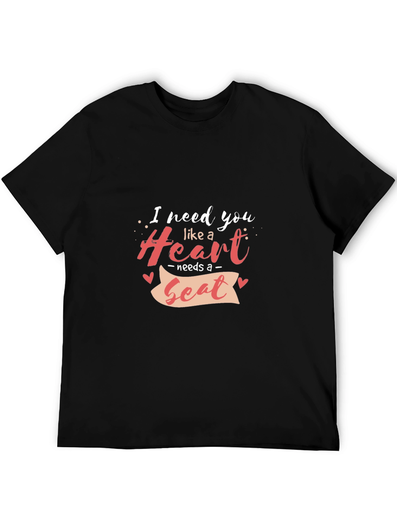 Heart Needs a Beat Black Graphic Tee
