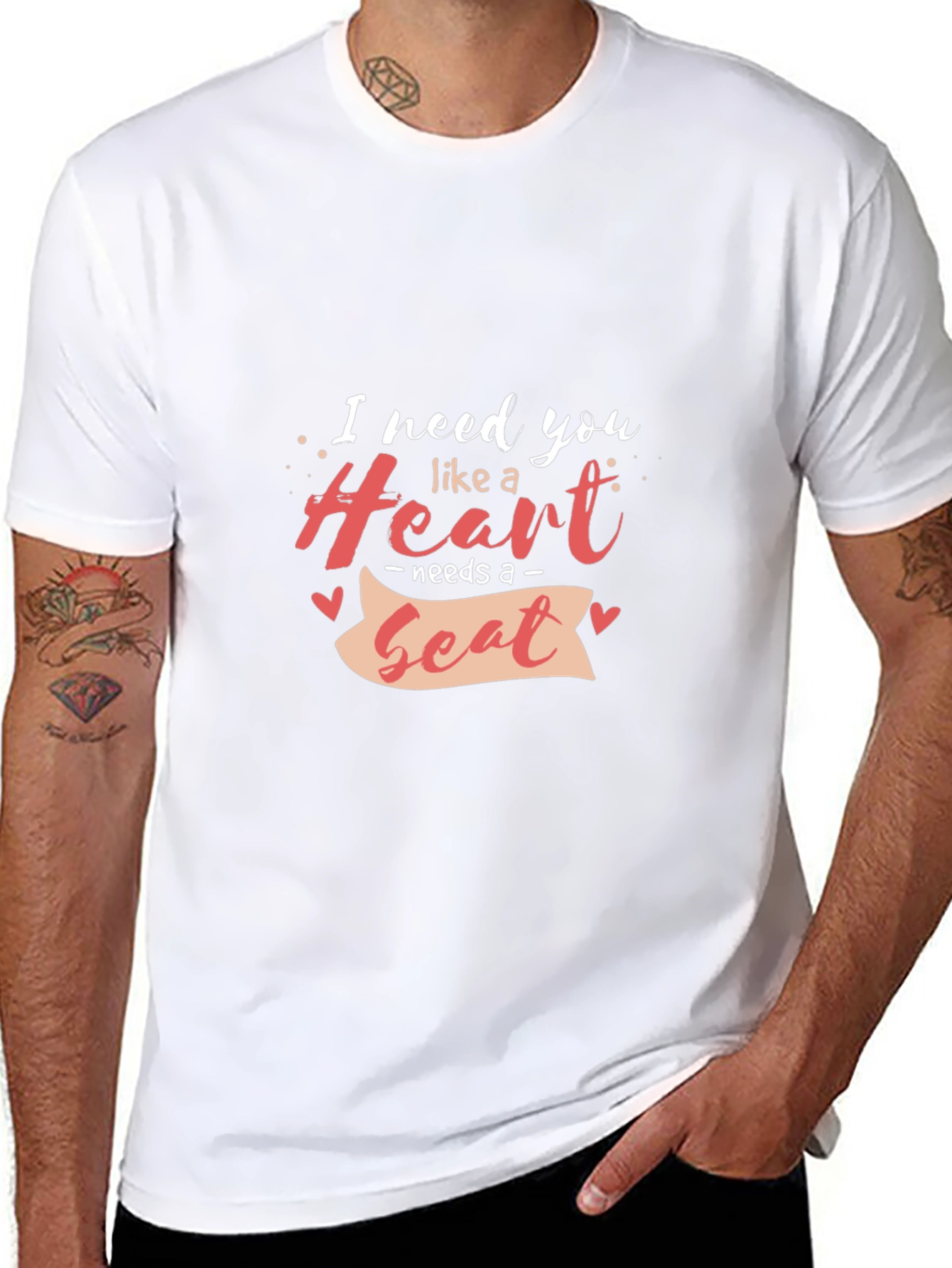 Heart Needs a Beat Black Graphic Tee