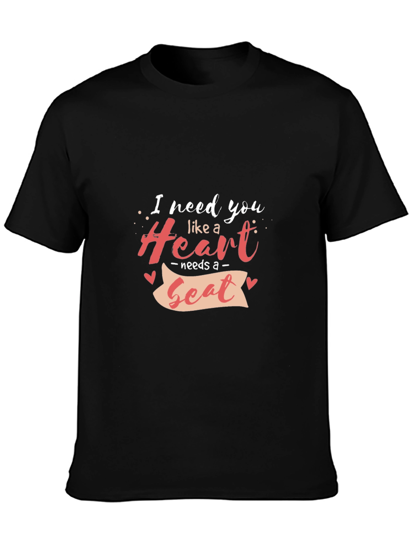 Heart Needs a Beat Black Graphic Tee