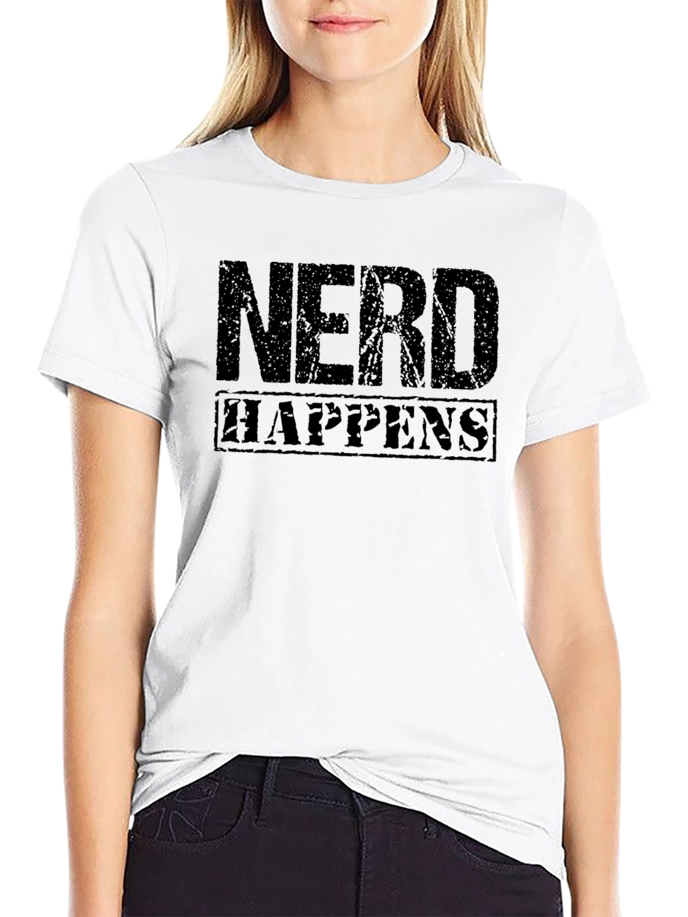 Nerd Happens Graphic Tee - Black T-Shirt