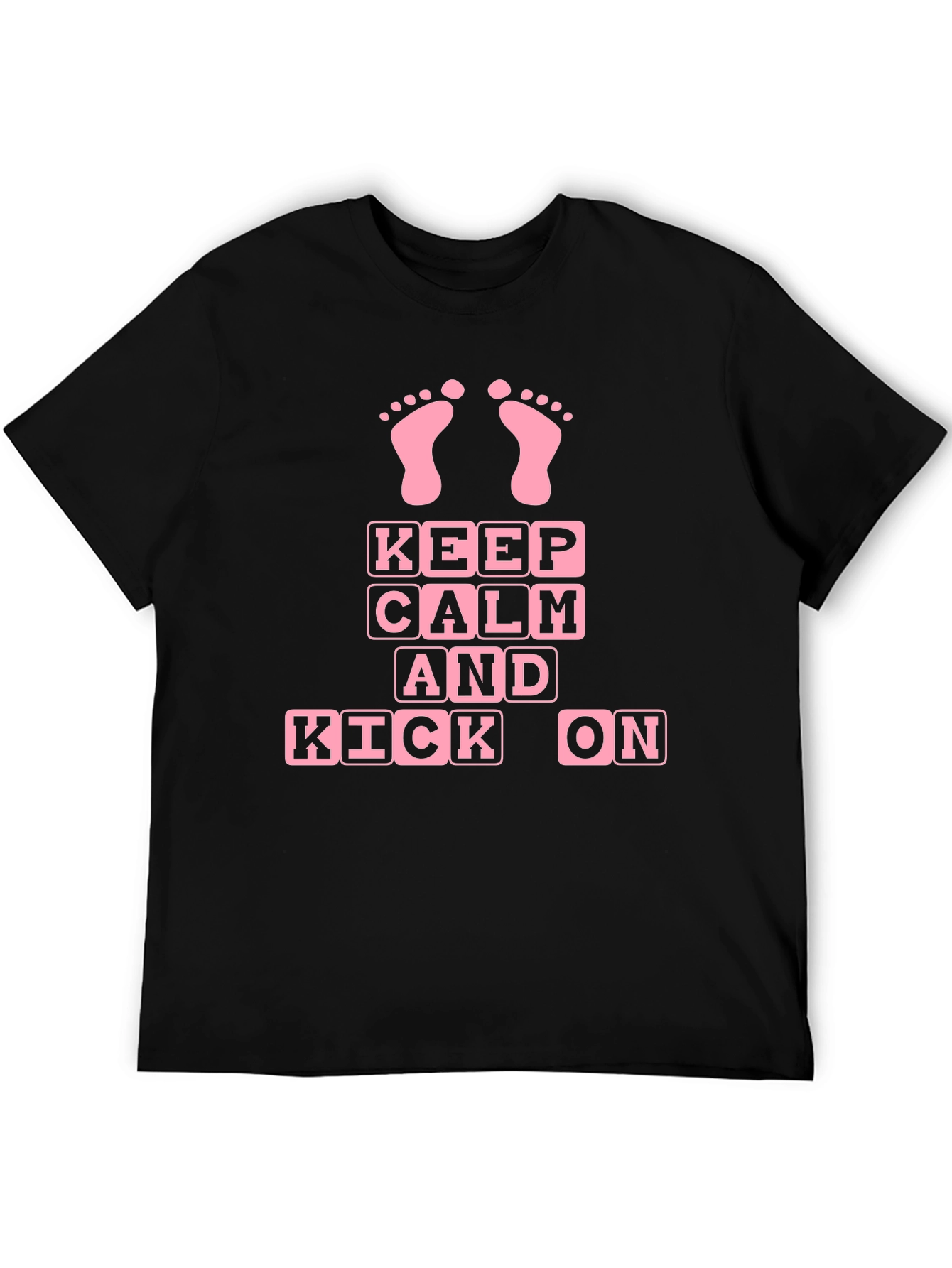Keep Calm and Kick On Baby Feet Graphic Tee