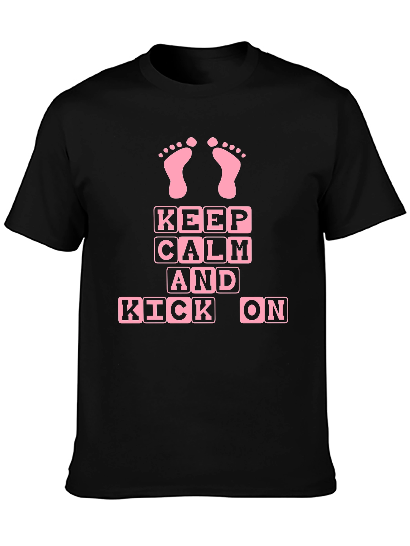 Keep Calm and Kick On Baby Feet Graphic Tee