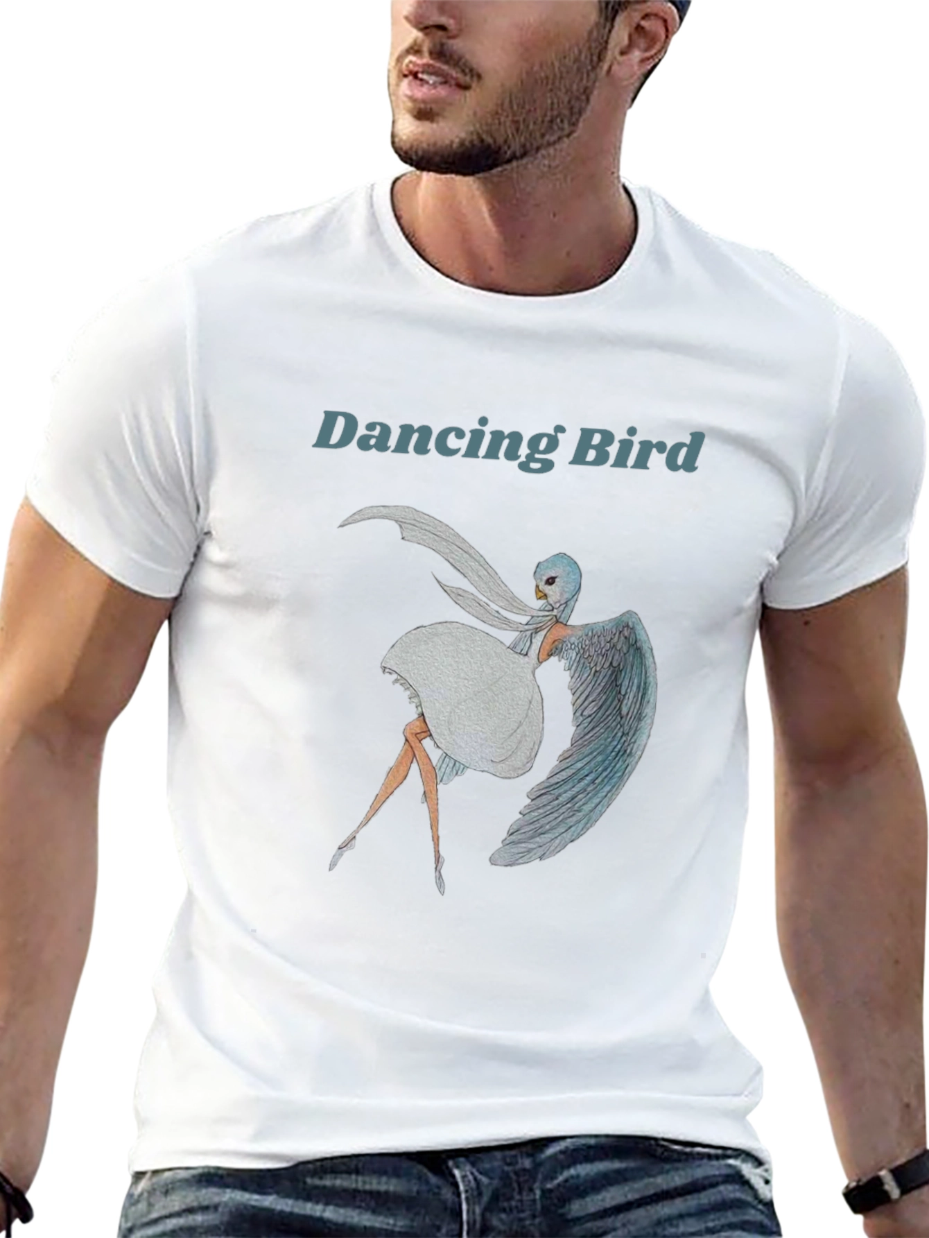 Dancing Bird Graphic Tee - Unique Design