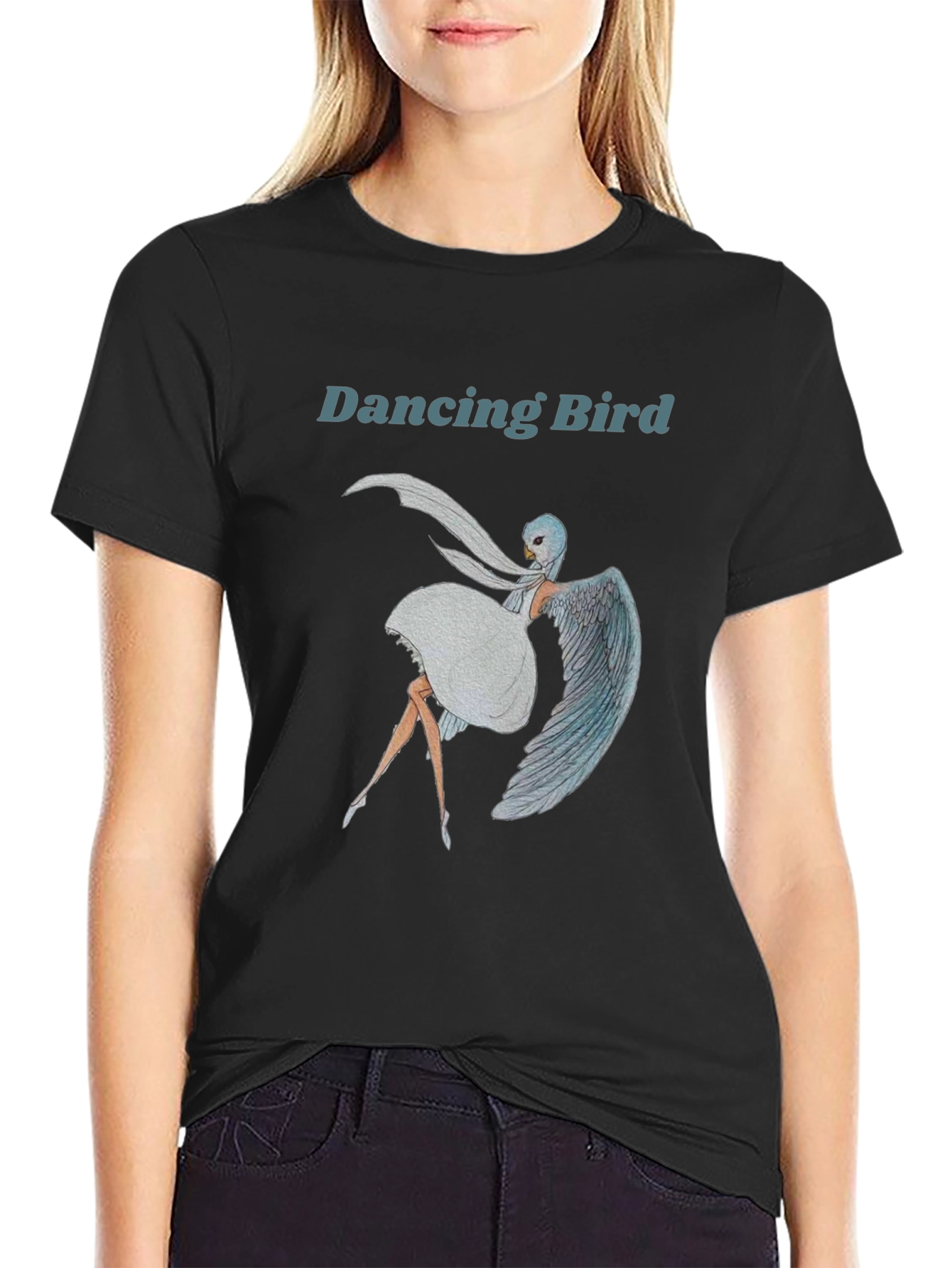 Dancing Bird Graphic Tee - Unique Design