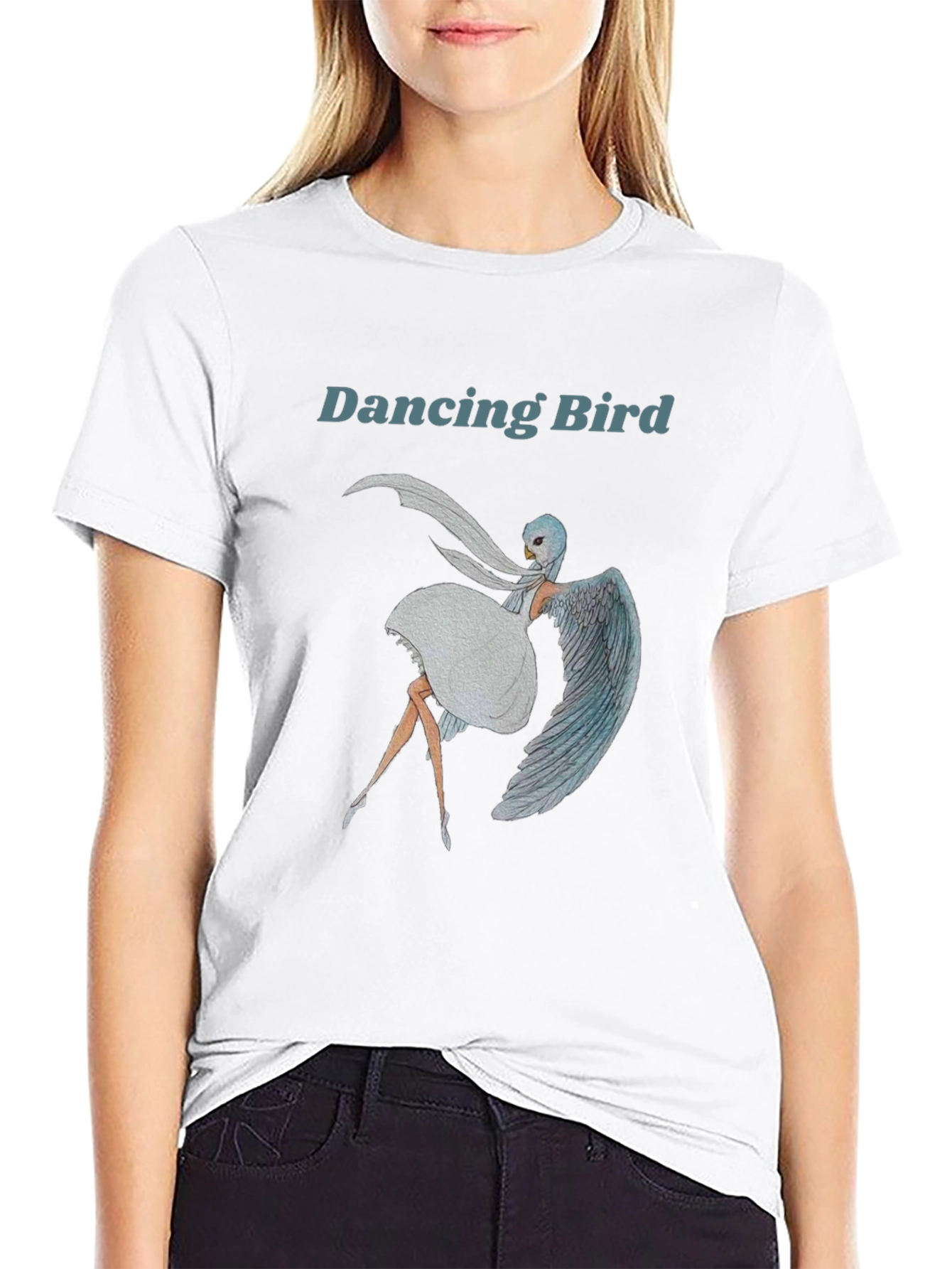 Dancing Bird Graphic Tee - Unique Design