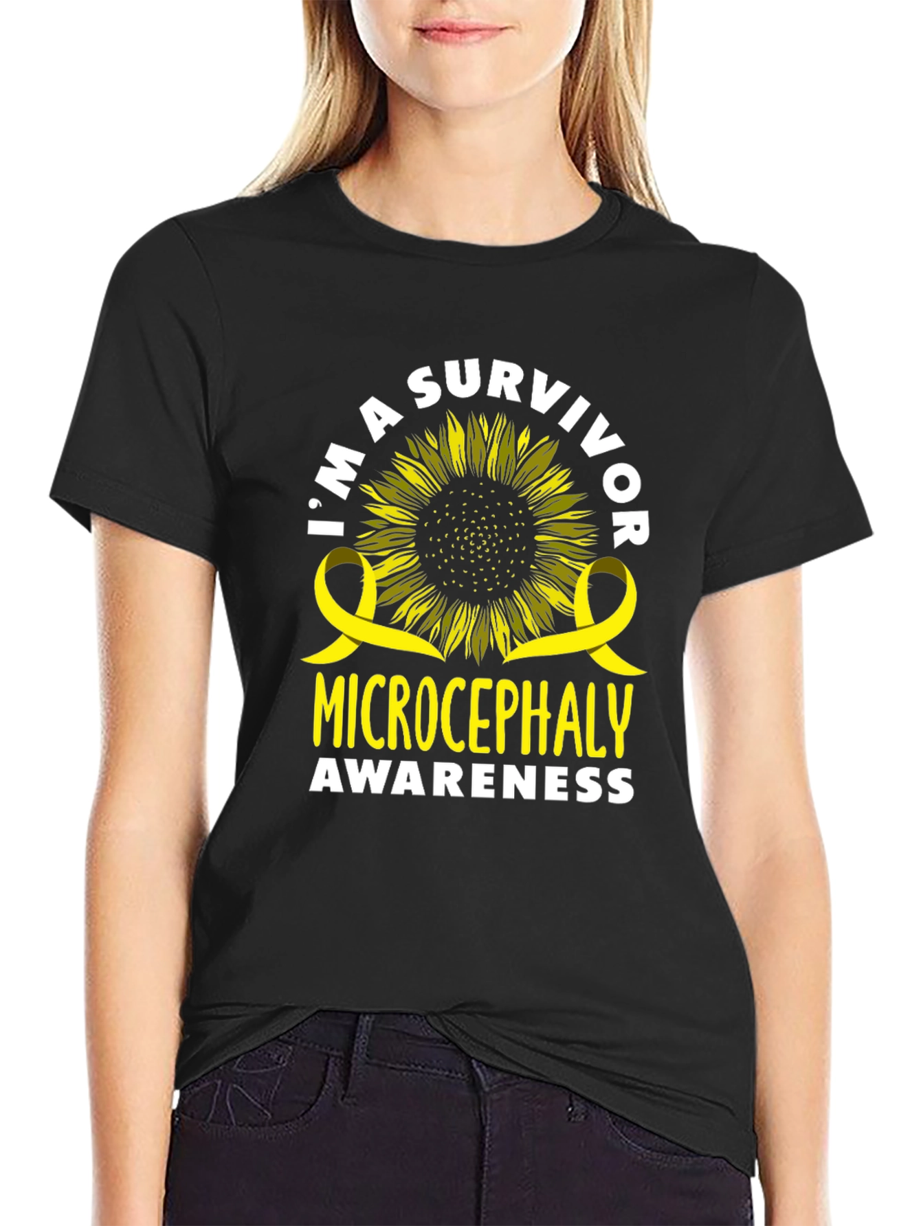 Microcephaly Awareness Sunflower Survivor T-Shirt