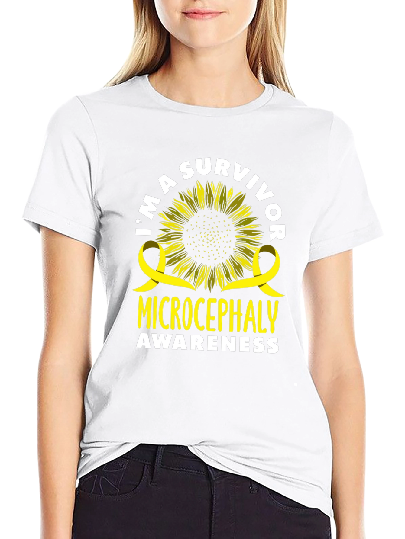 Microcephaly Awareness Sunflower Survivor T-Shirt