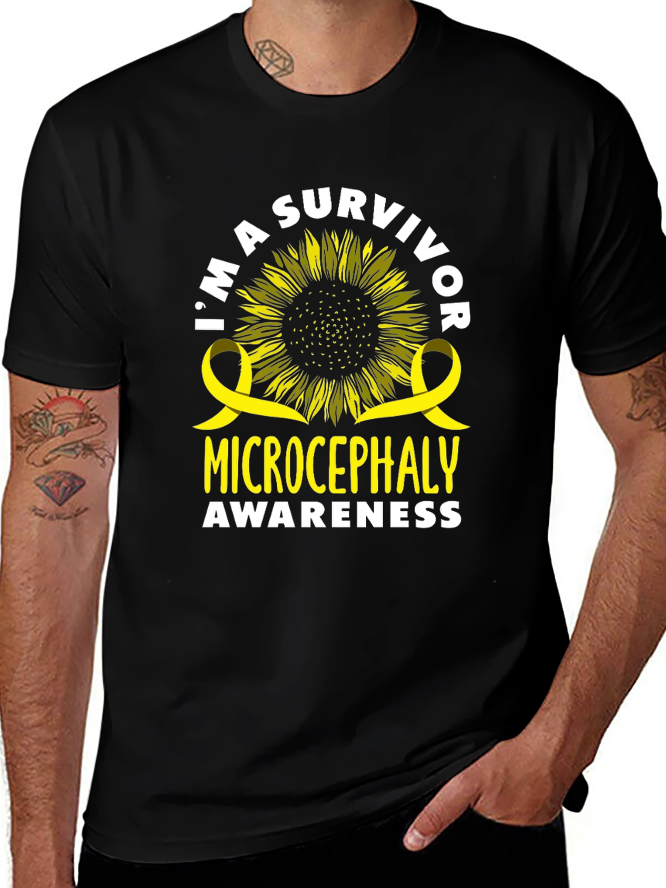 Microcephaly Awareness Sunflower Survivor T-Shirt