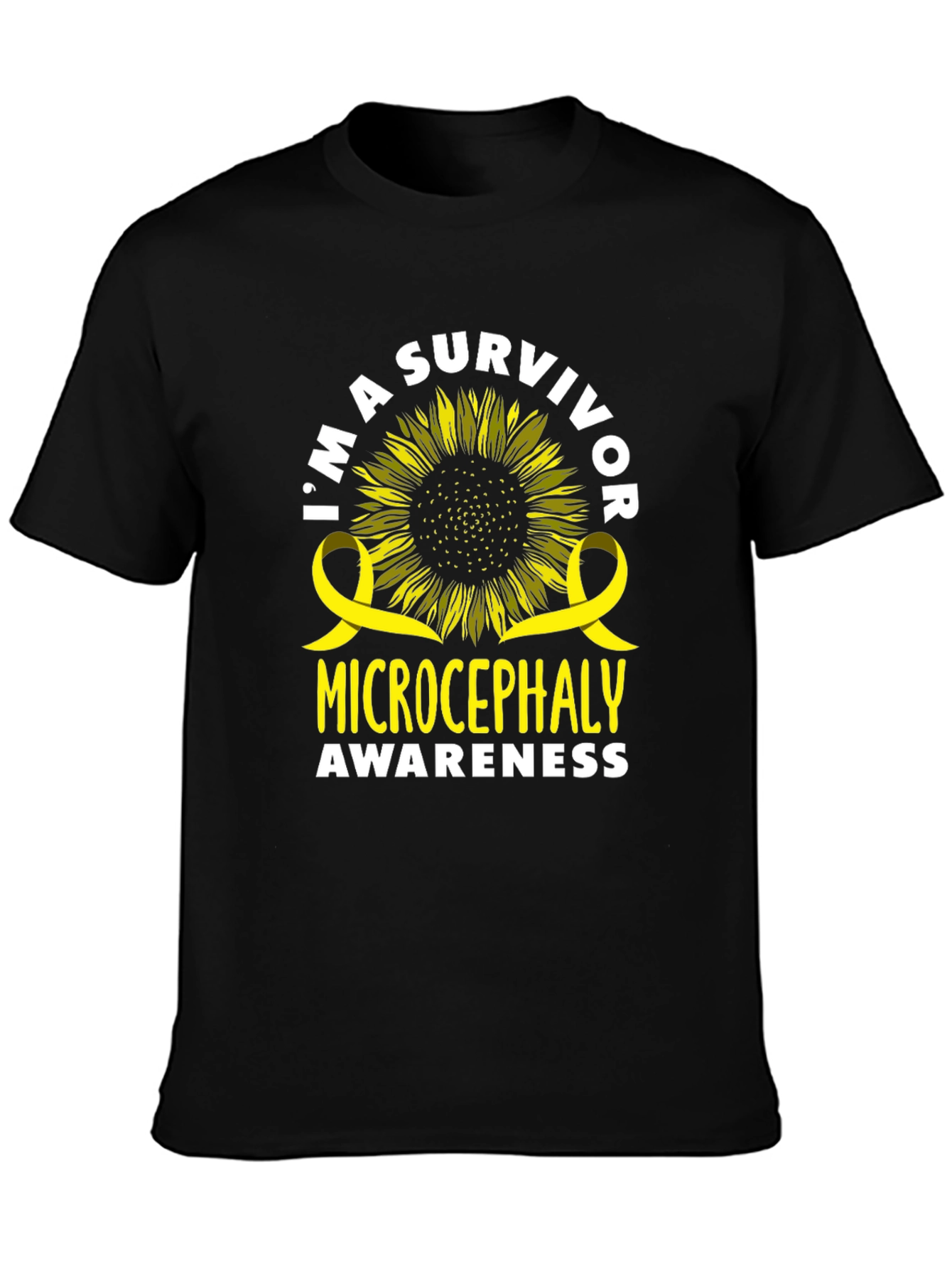 Microcephaly Awareness Sunflower Survivor T-Shirt