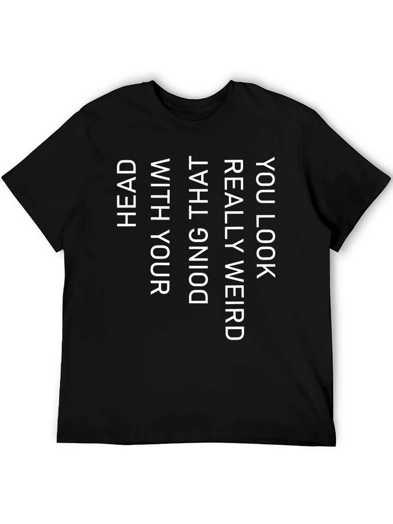 Weird Head T-Shirt - Black Novelty Tee