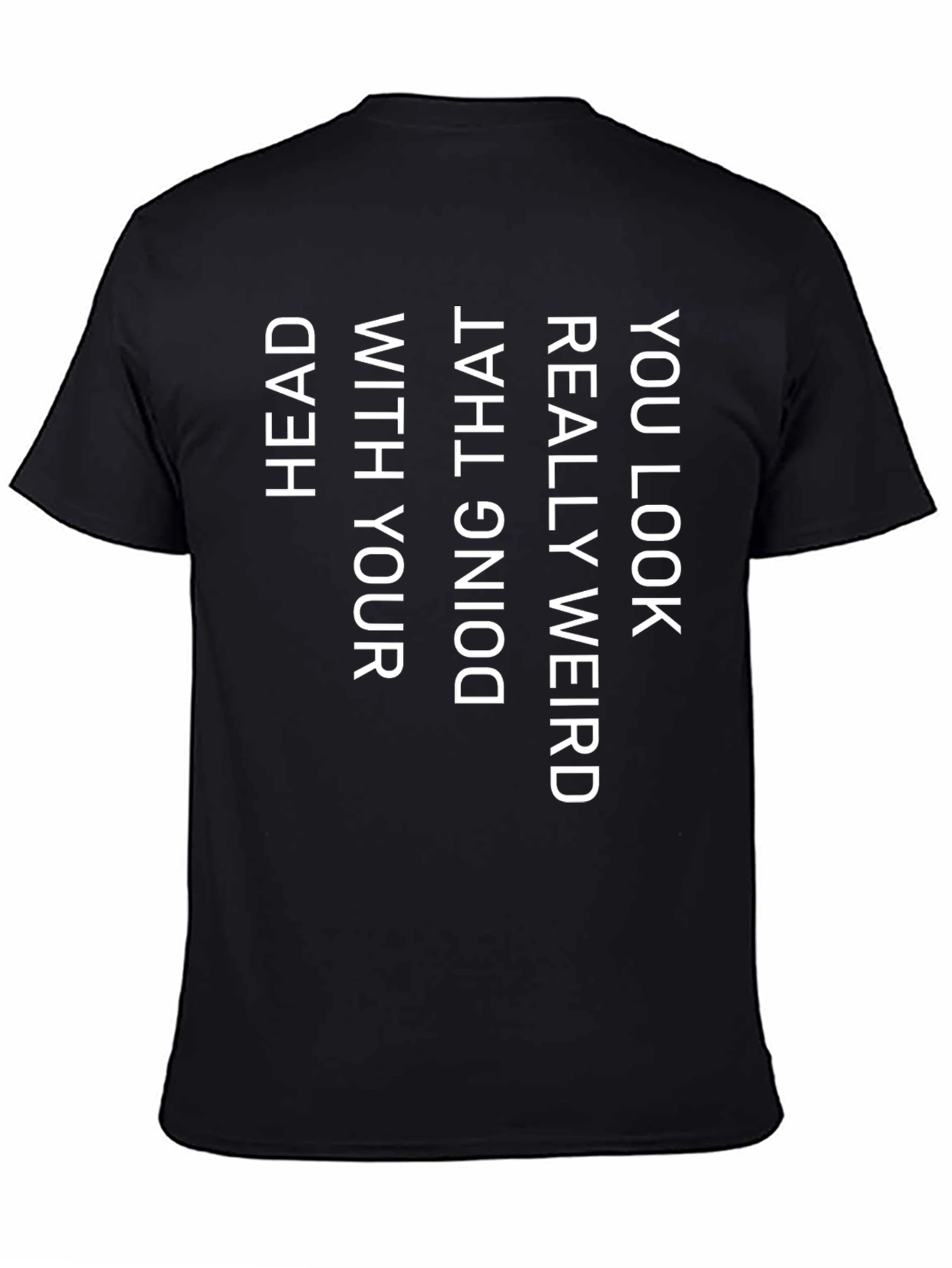 Weird Head T-Shirt - Black Novelty Tee