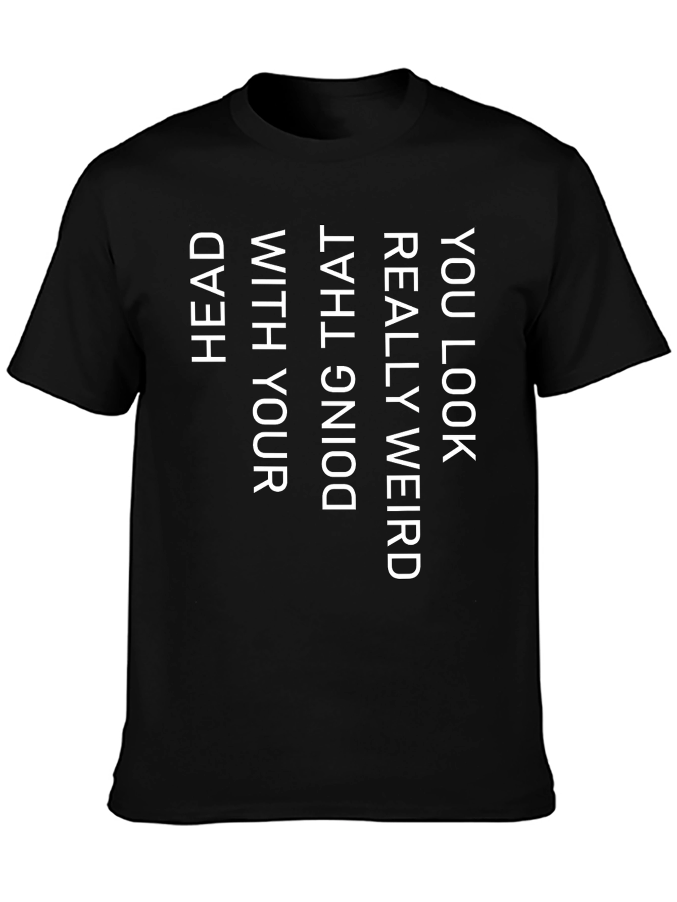 Weird Head T-Shirt - Black Novelty Tee