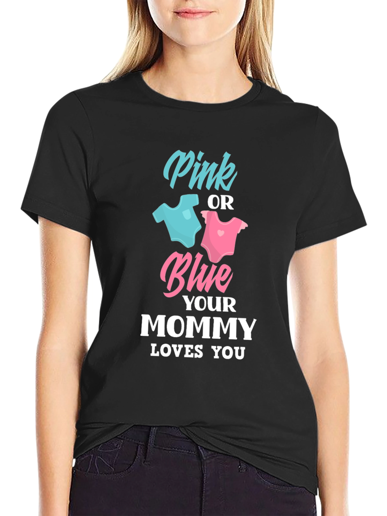 Gender Reveal Mommy Loves You T-Shirt