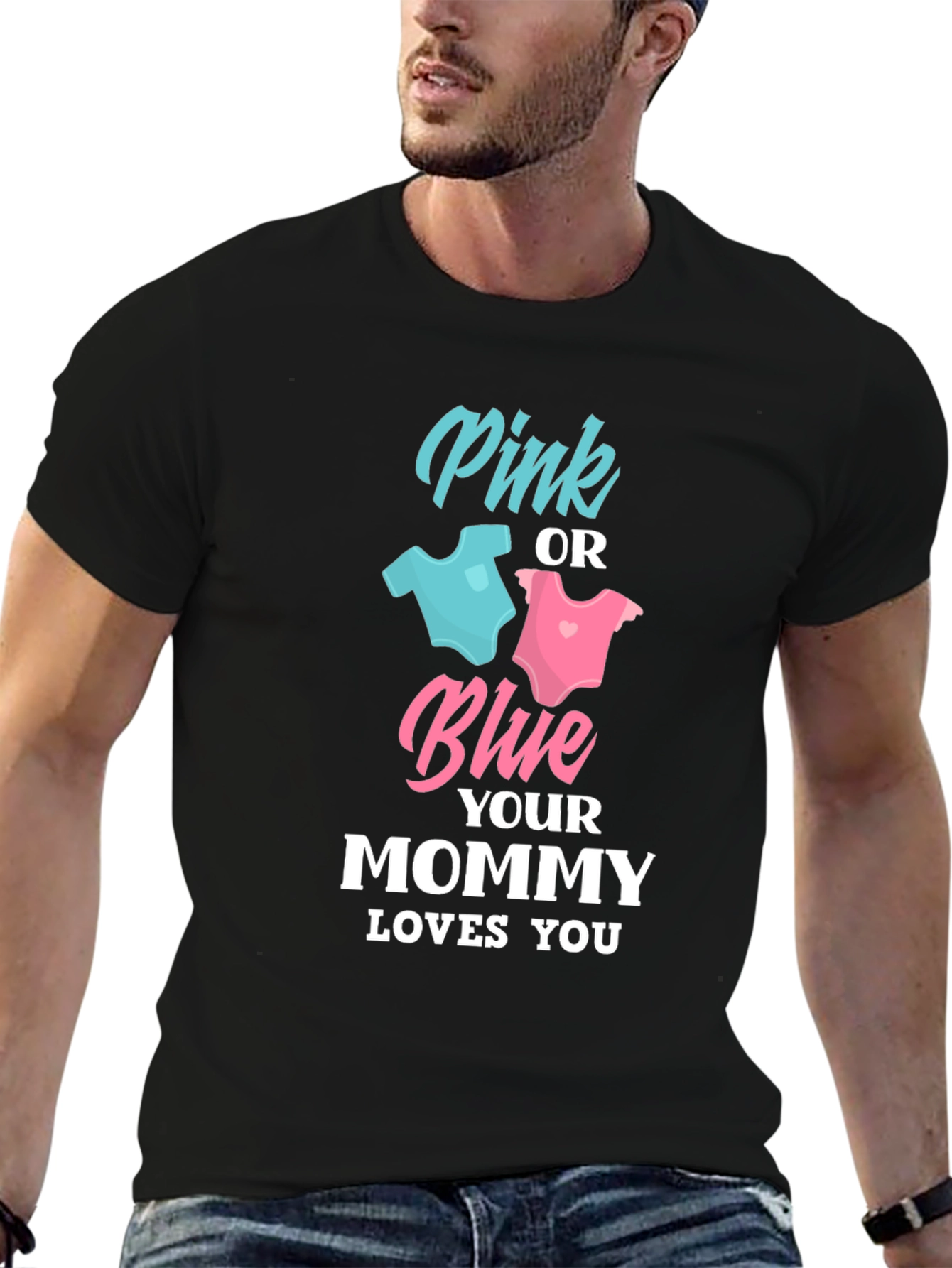 Gender Reveal Mommy Loves You T-Shirt