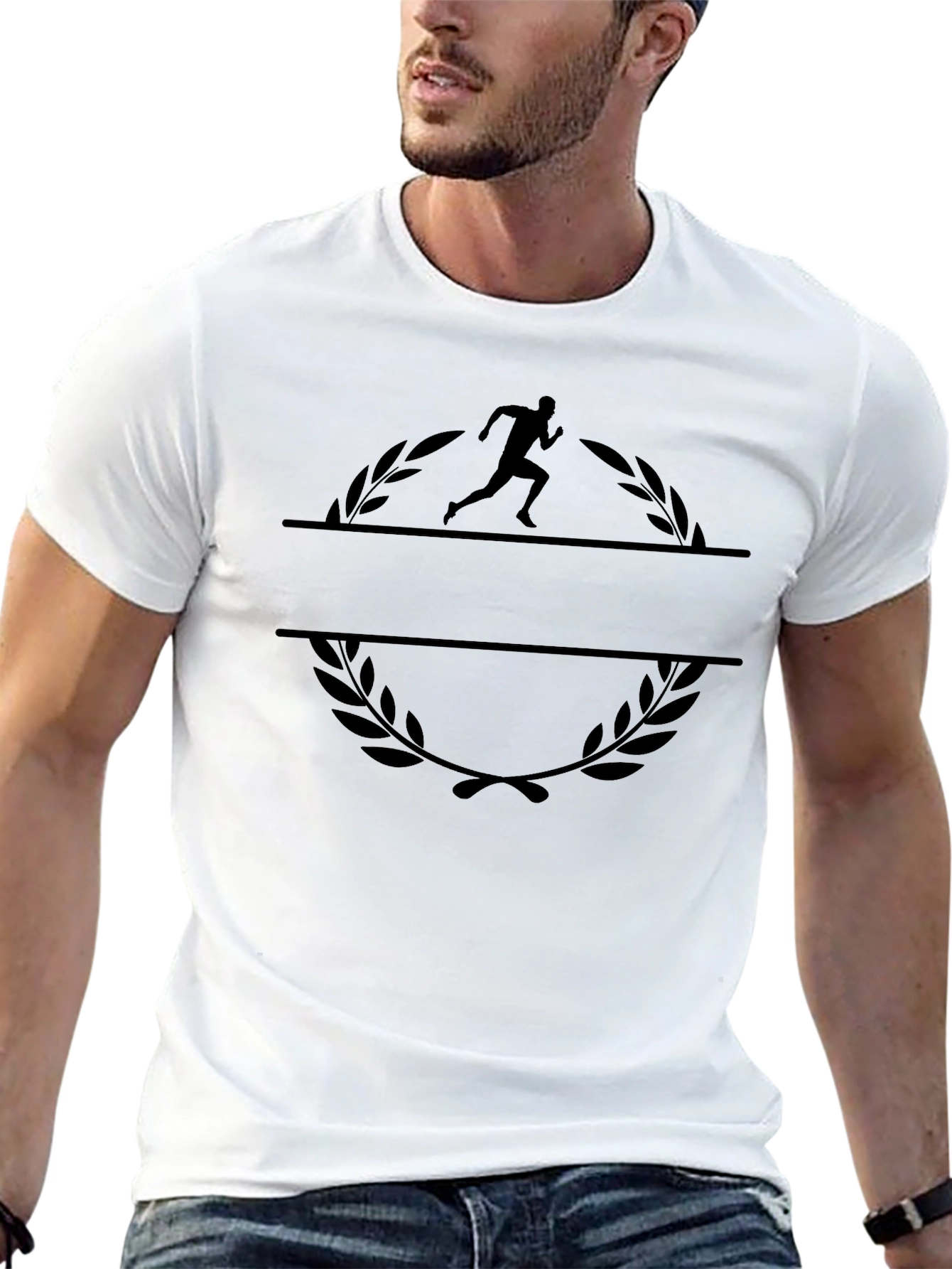 Runner Laurel Black T-Shirt