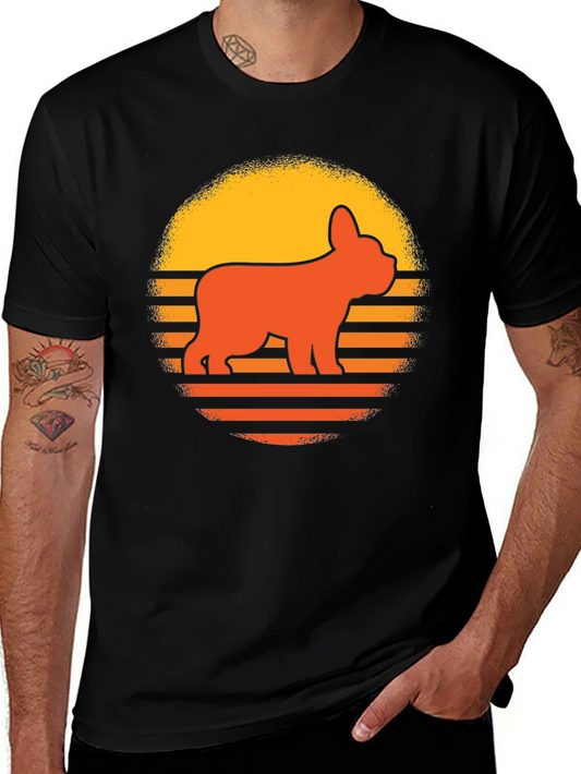 Retro French Bulldog Sunset T-Shirt