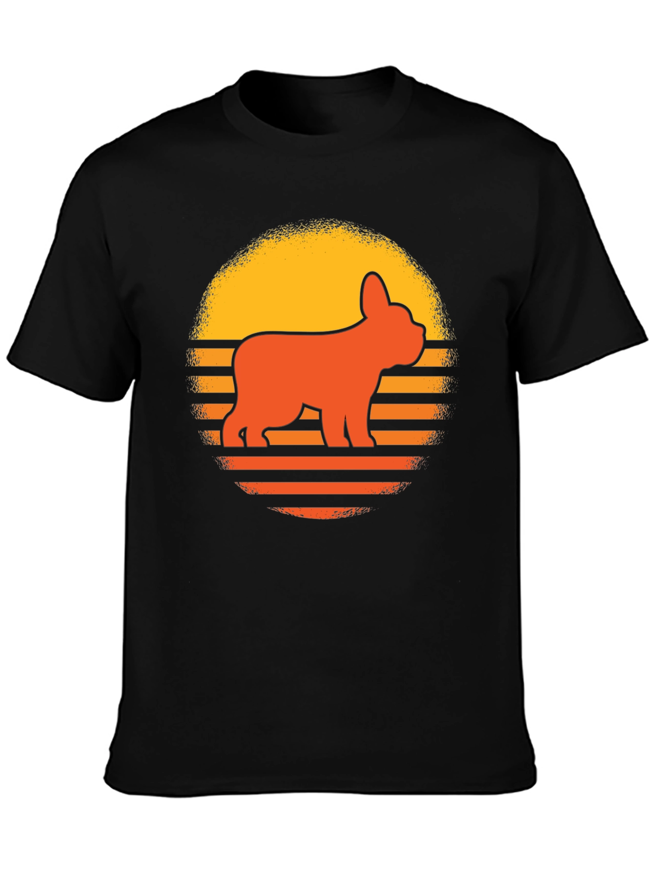 Retro French Bulldog Sunset T-Shirt