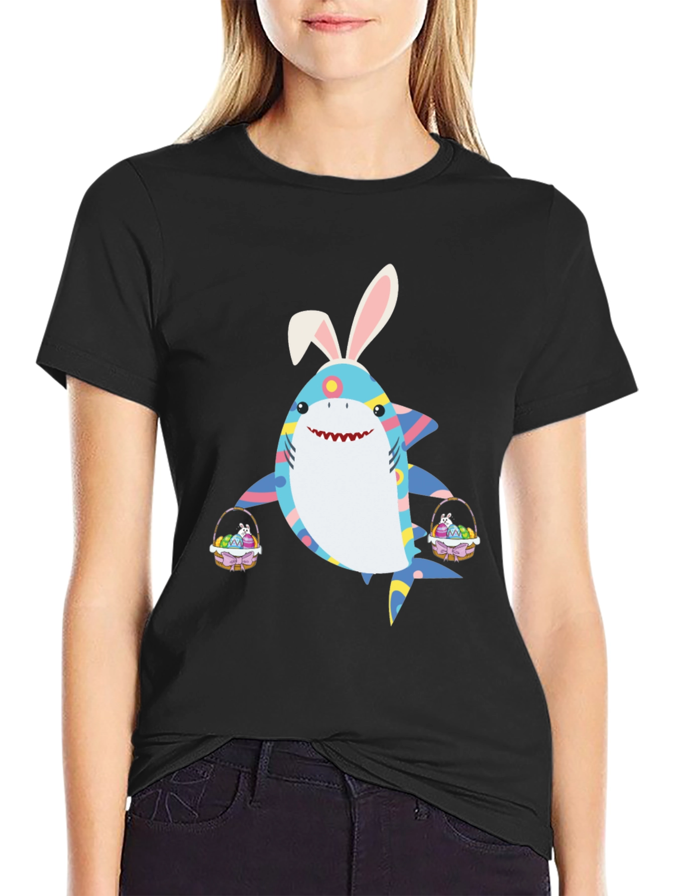 Easter Shark T-Shirt - Fun Holiday Tee