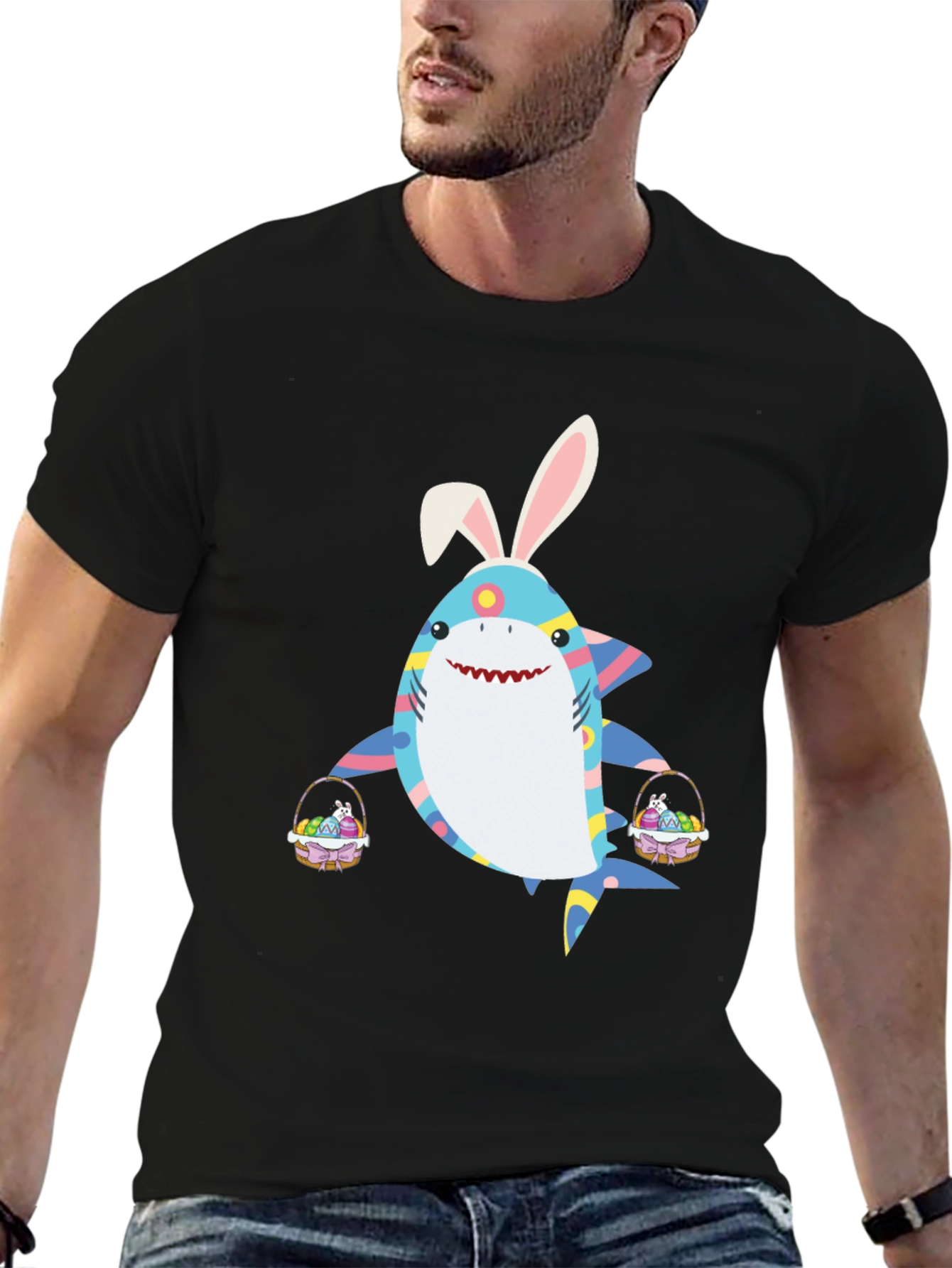 Easter Shark T-Shirt - Fun Holiday Tee