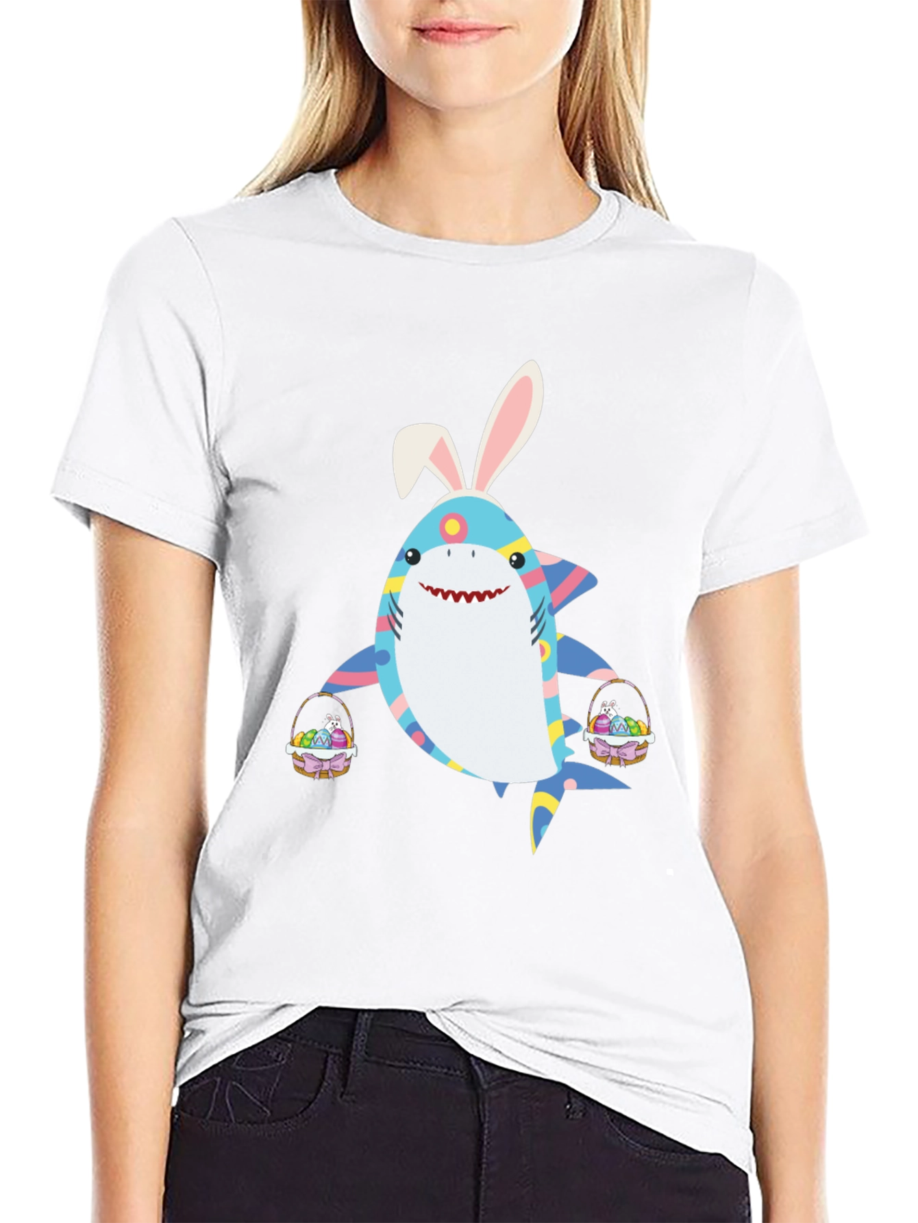 Easter Shark T-Shirt - Fun Holiday Tee