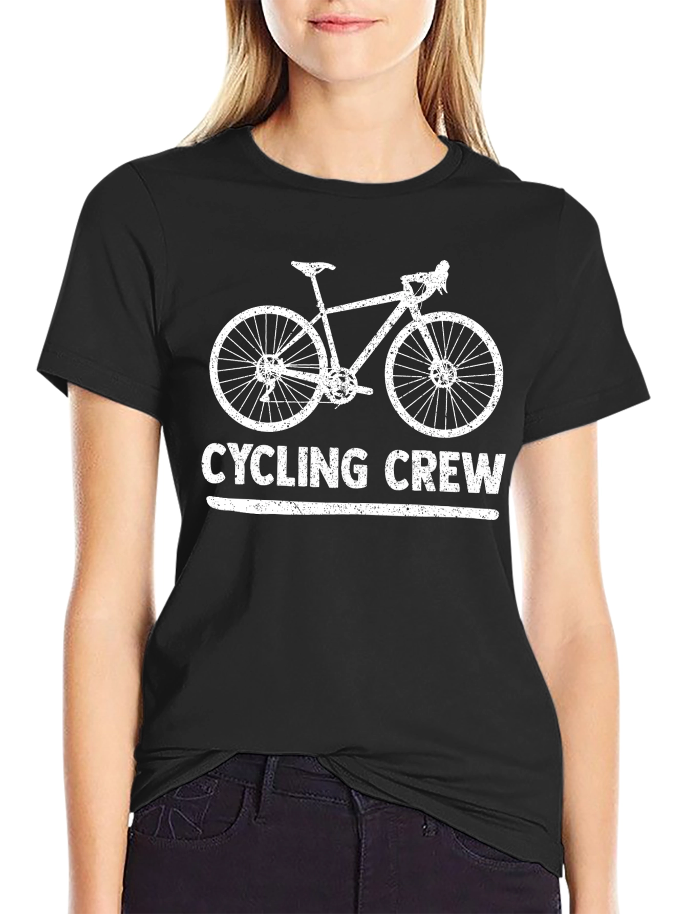 Cycling Crew Black Graphic T-Shirt
