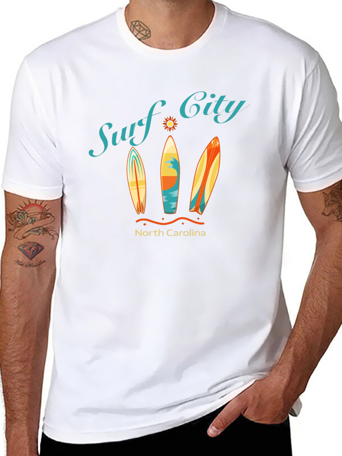 Surf City North Carolina Graphic T-Shirt