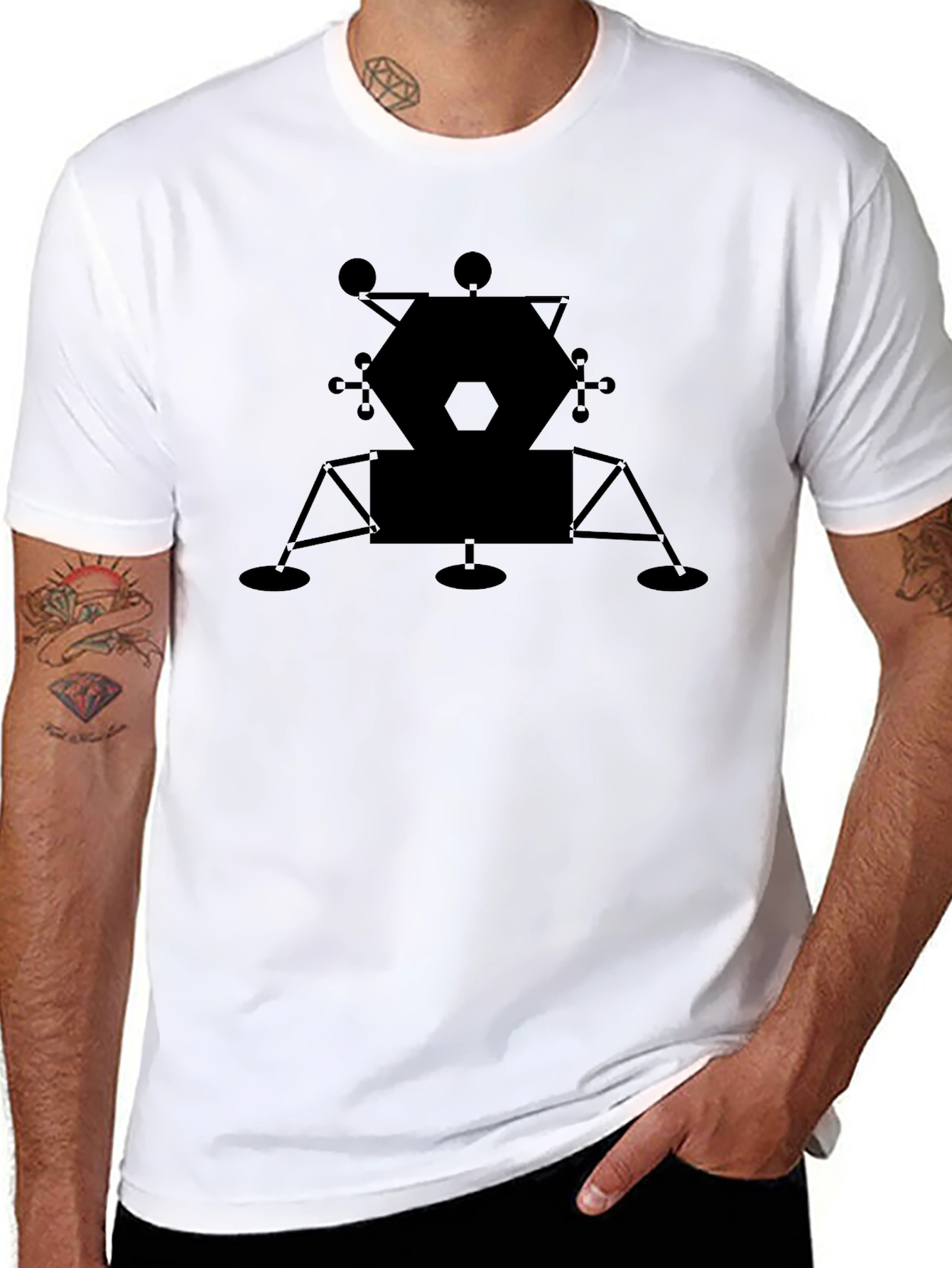 Lunar Lander T-Shirt - Retro Space Exploration Tee