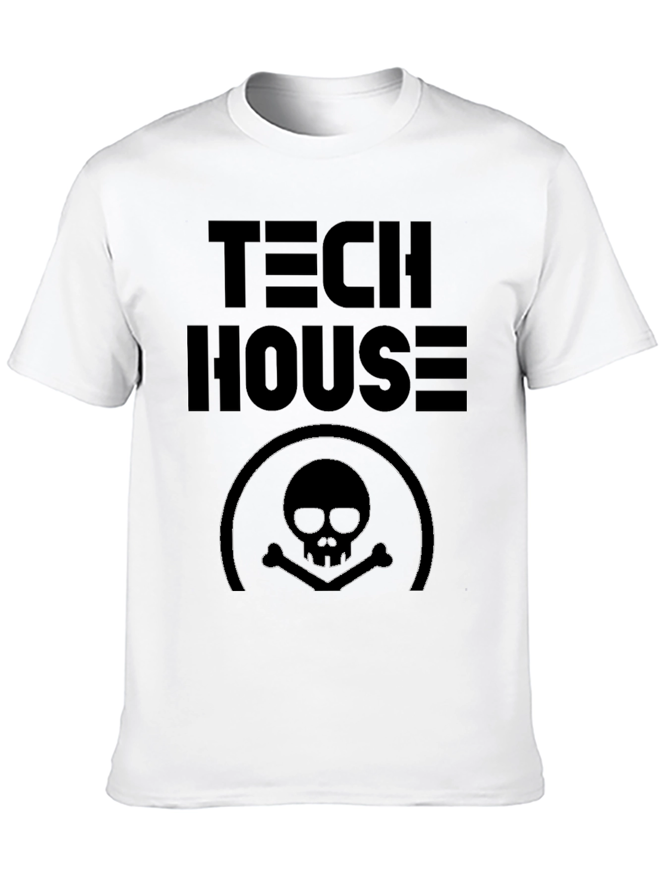 Tech House Skull T-Shirt - Edgy Graphic Tee