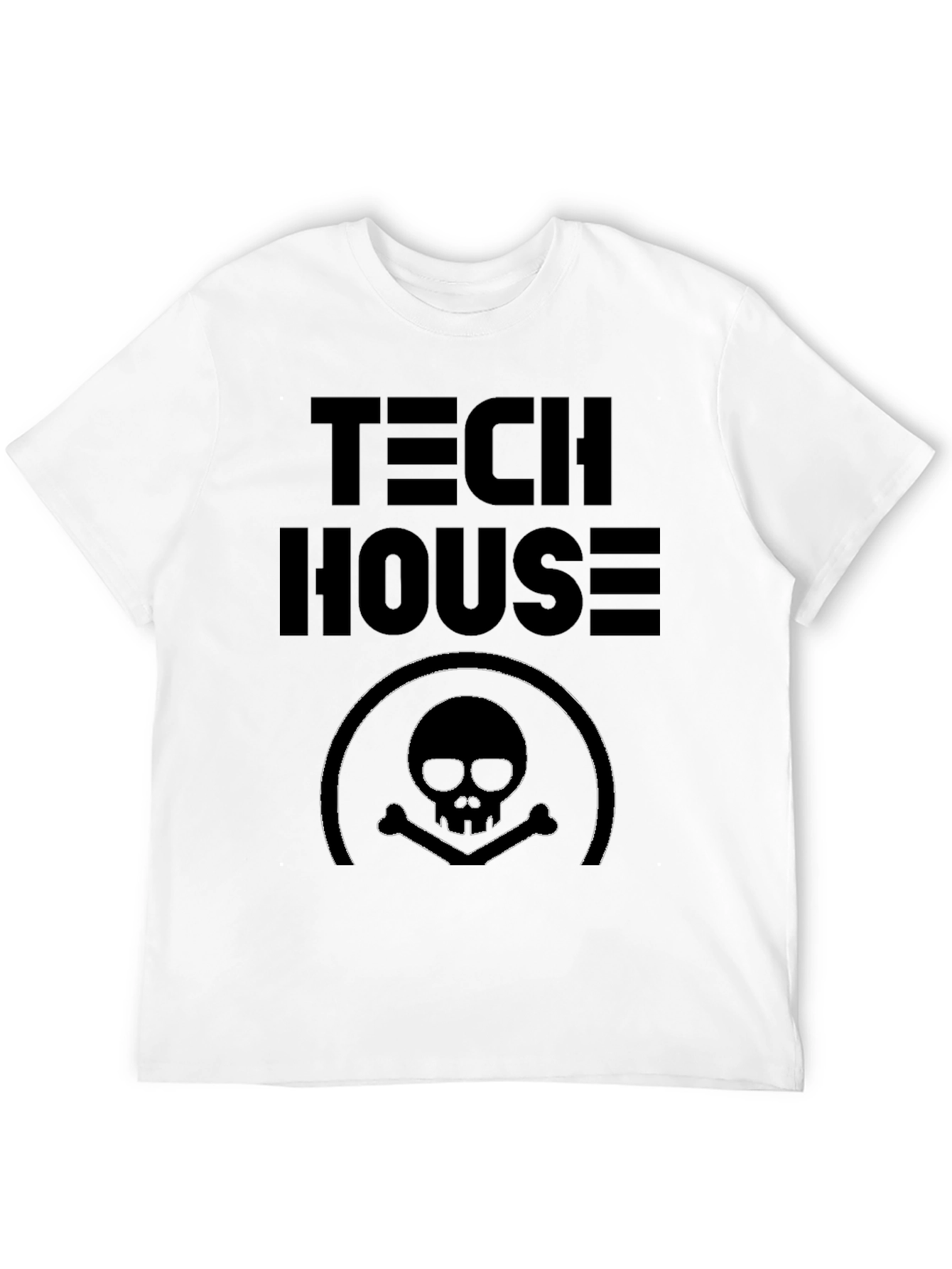 Tech House Skull T-Shirt - Edgy Graphic Tee