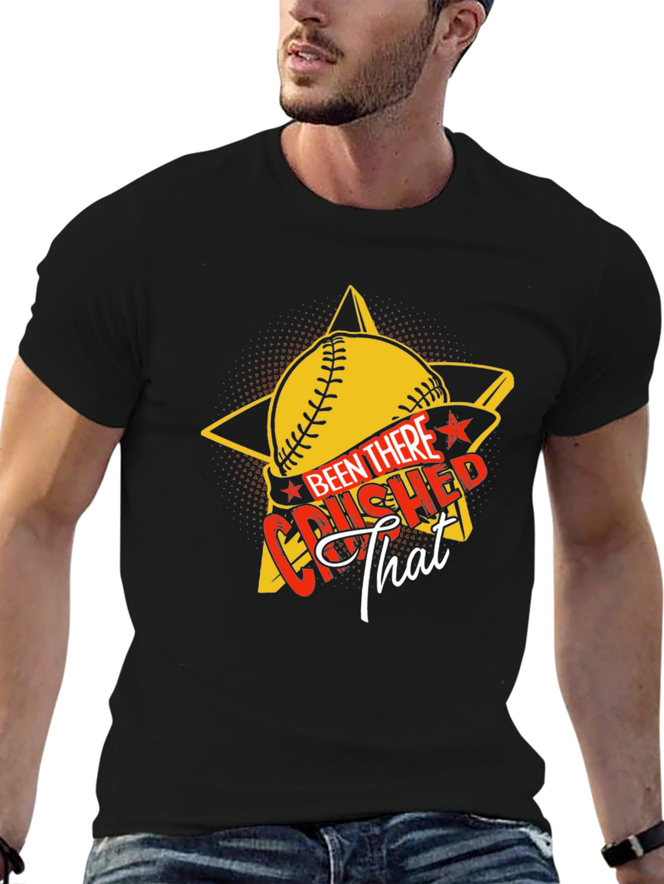 Crushed That Baseball Star Graphic Tee