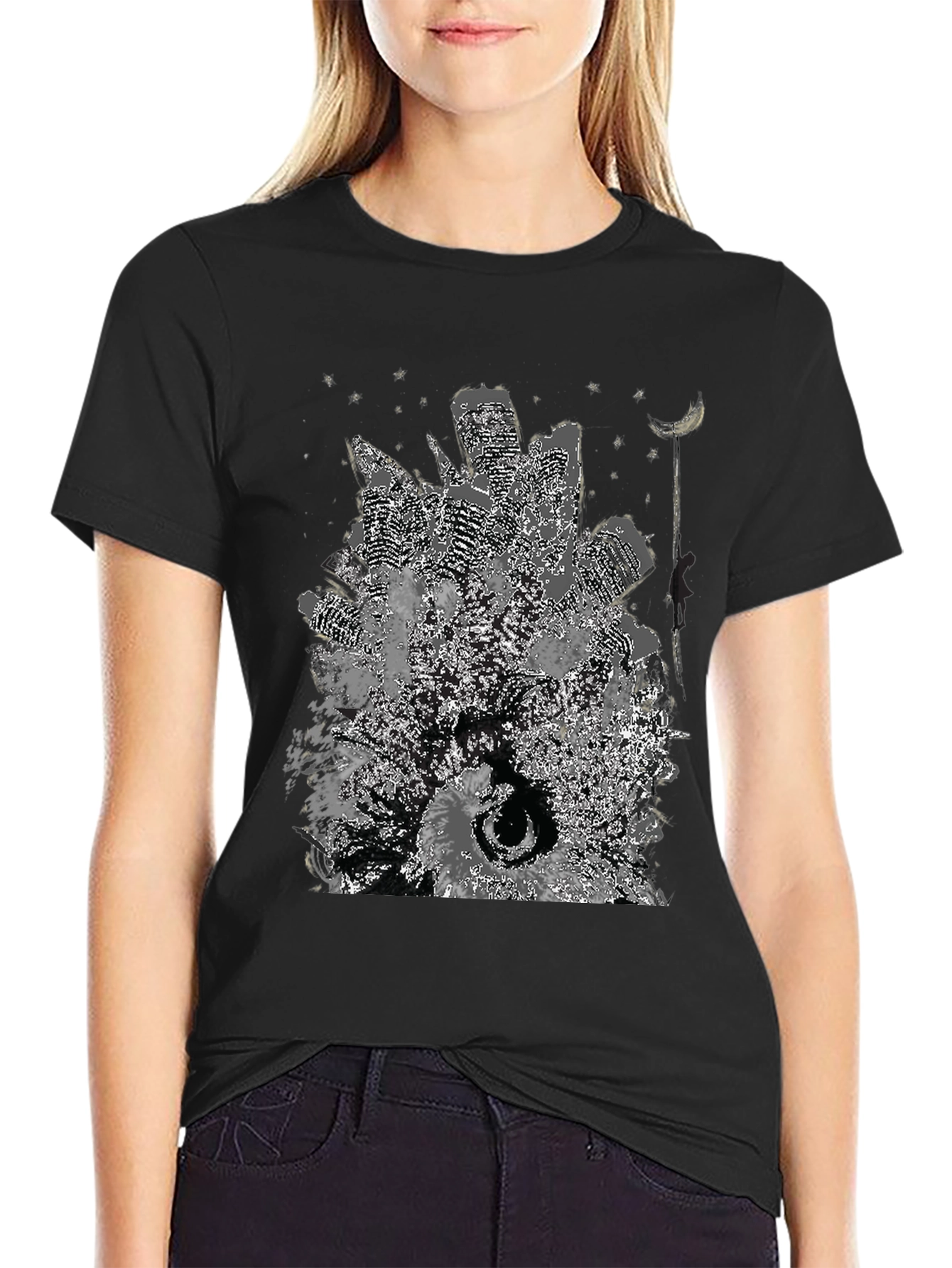 Cityscape Graphic Tee - Unique Urban Art Shirt
