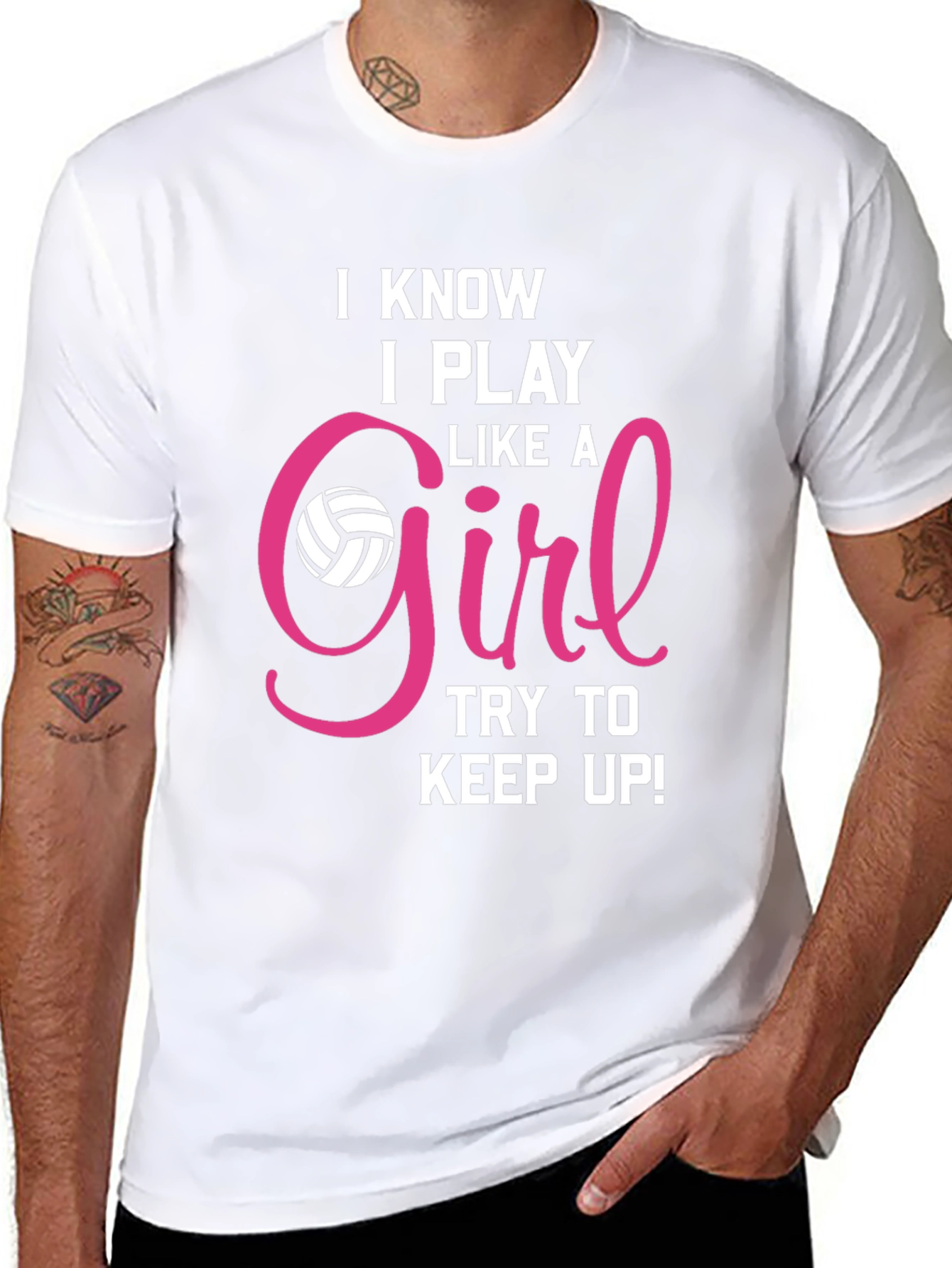 I Know I Play Like a Girl Volleyball T-Shirt