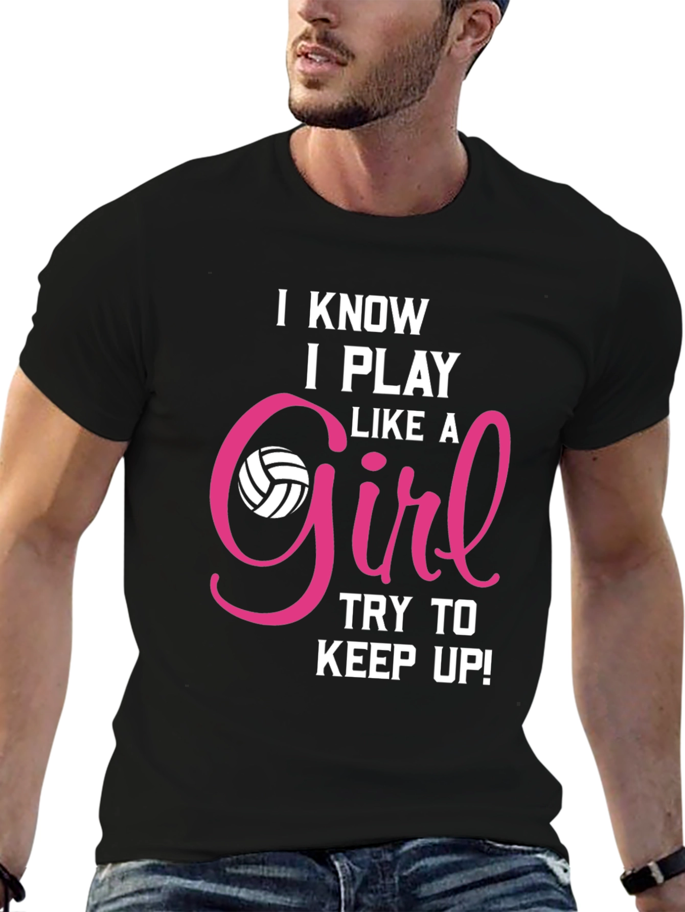 I Know I Play Like a Girl Volleyball T-Shirt