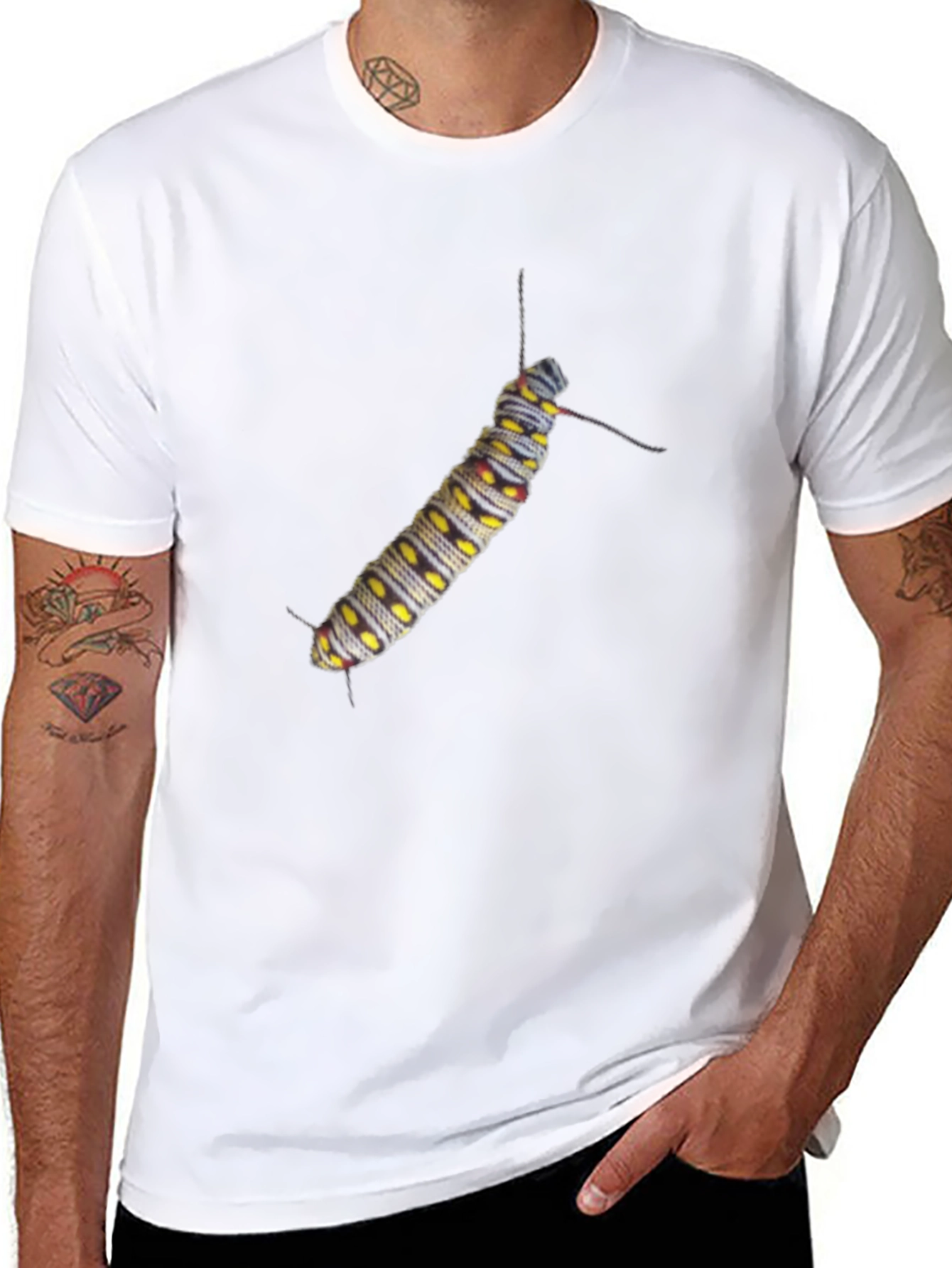 Caterpillar Graphic Tee - Black Cotton T-Shirt