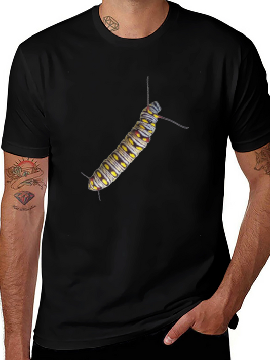 Caterpillar Graphic Tee - Black Cotton T-Shirt