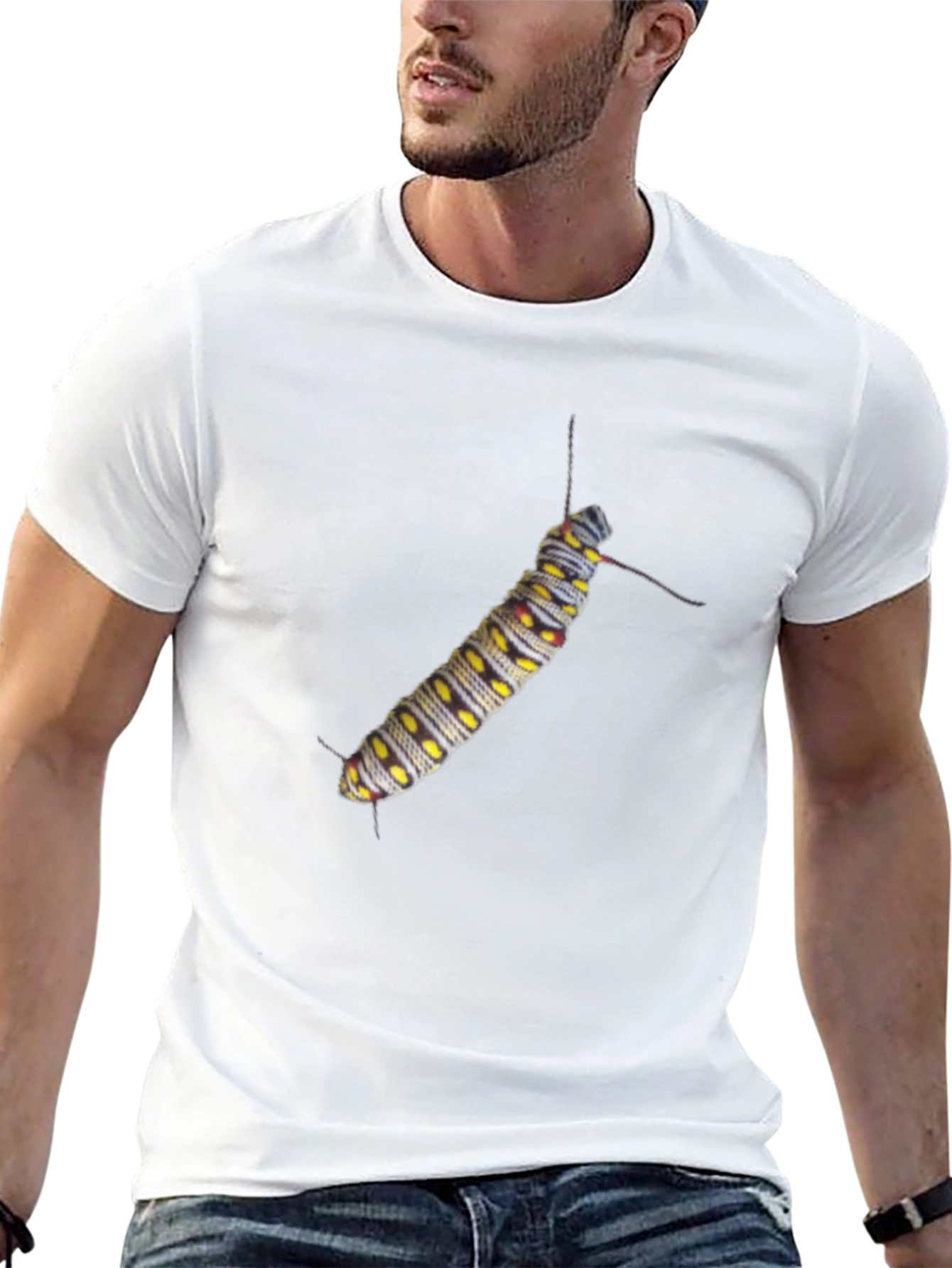 Caterpillar Graphic Tee - Black Cotton T-Shirt