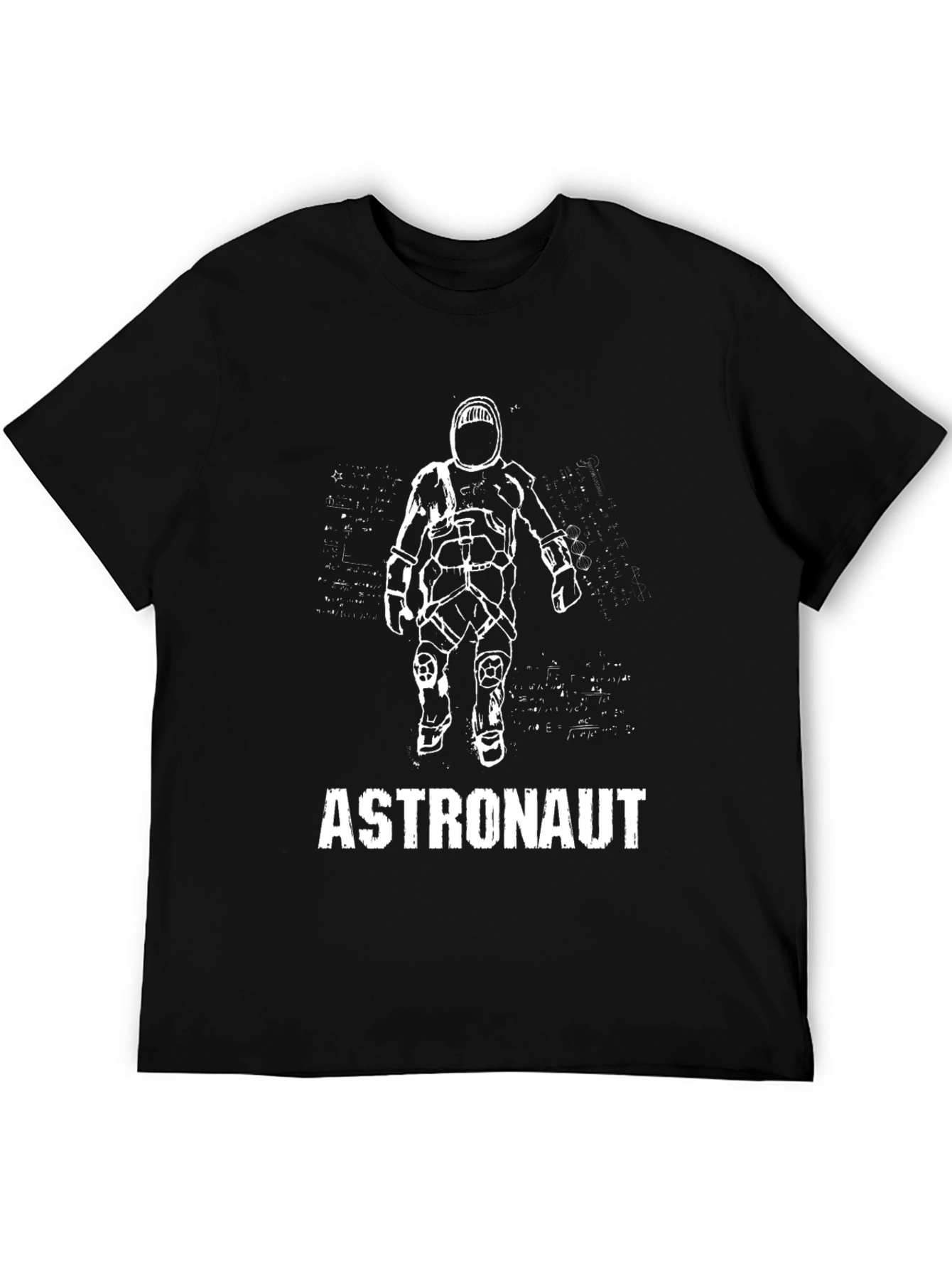Astronaut Graphic Print Black T-Shirt